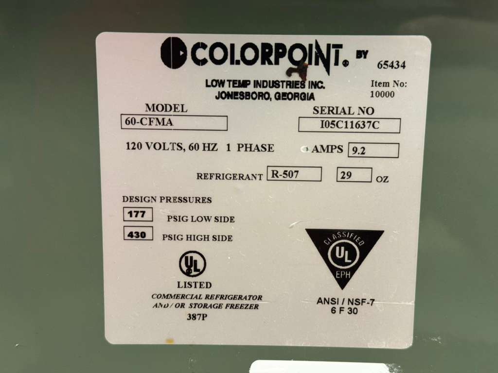 Used Colorpoint 60-CFMA Refrigerated Cold 4 Pan Serving Counter 120V