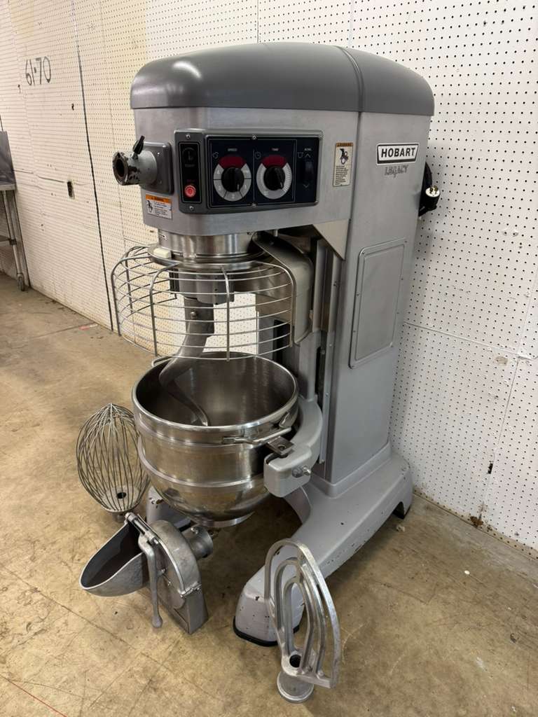 Used 60qt Hobart Legacy HL600-1 Planetary Floor Mixer with Guard - 240V, 3 Phase,