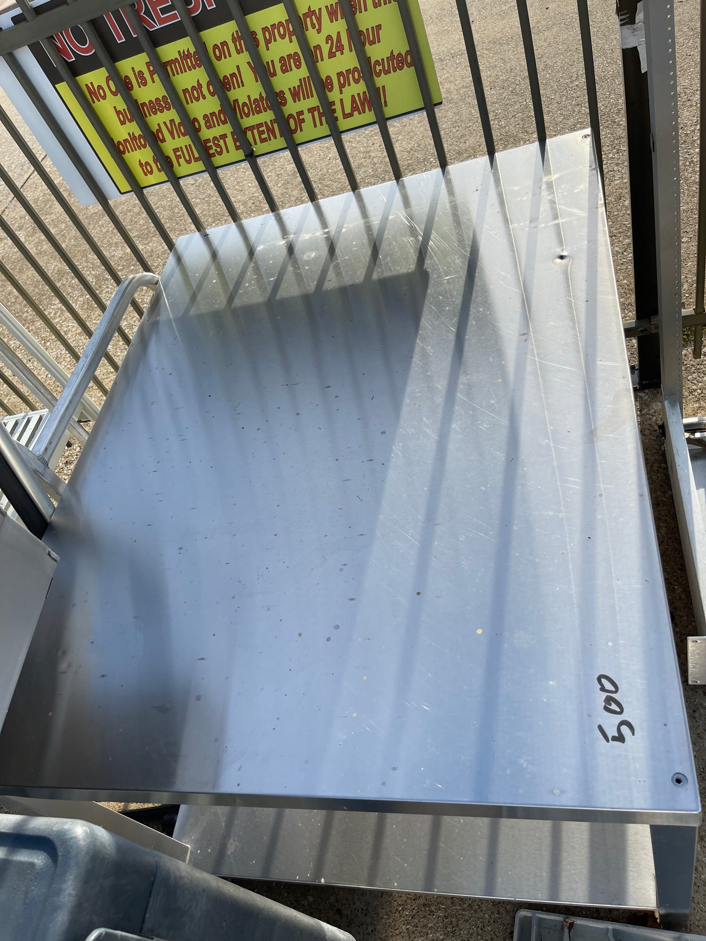 Used 43" Stainless Steel Table with Shelf - SS257