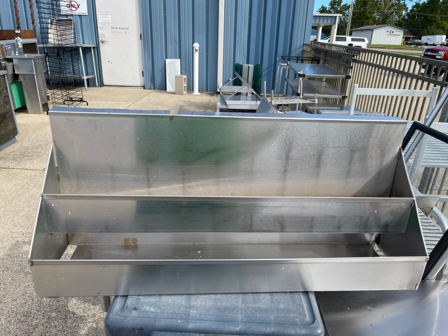 Used 35.75" Stainless Steel Bar Speed Rail Rack - SS260