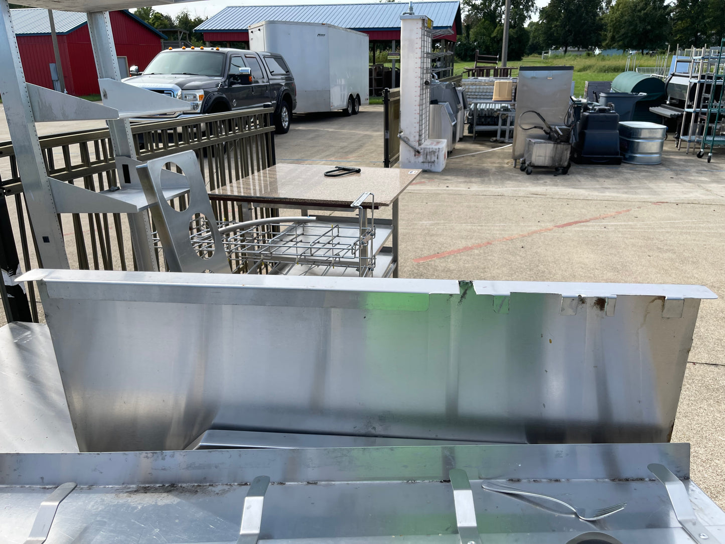 Used 35.75" Stainless Steel Bar Speed Rail Rack - SS260