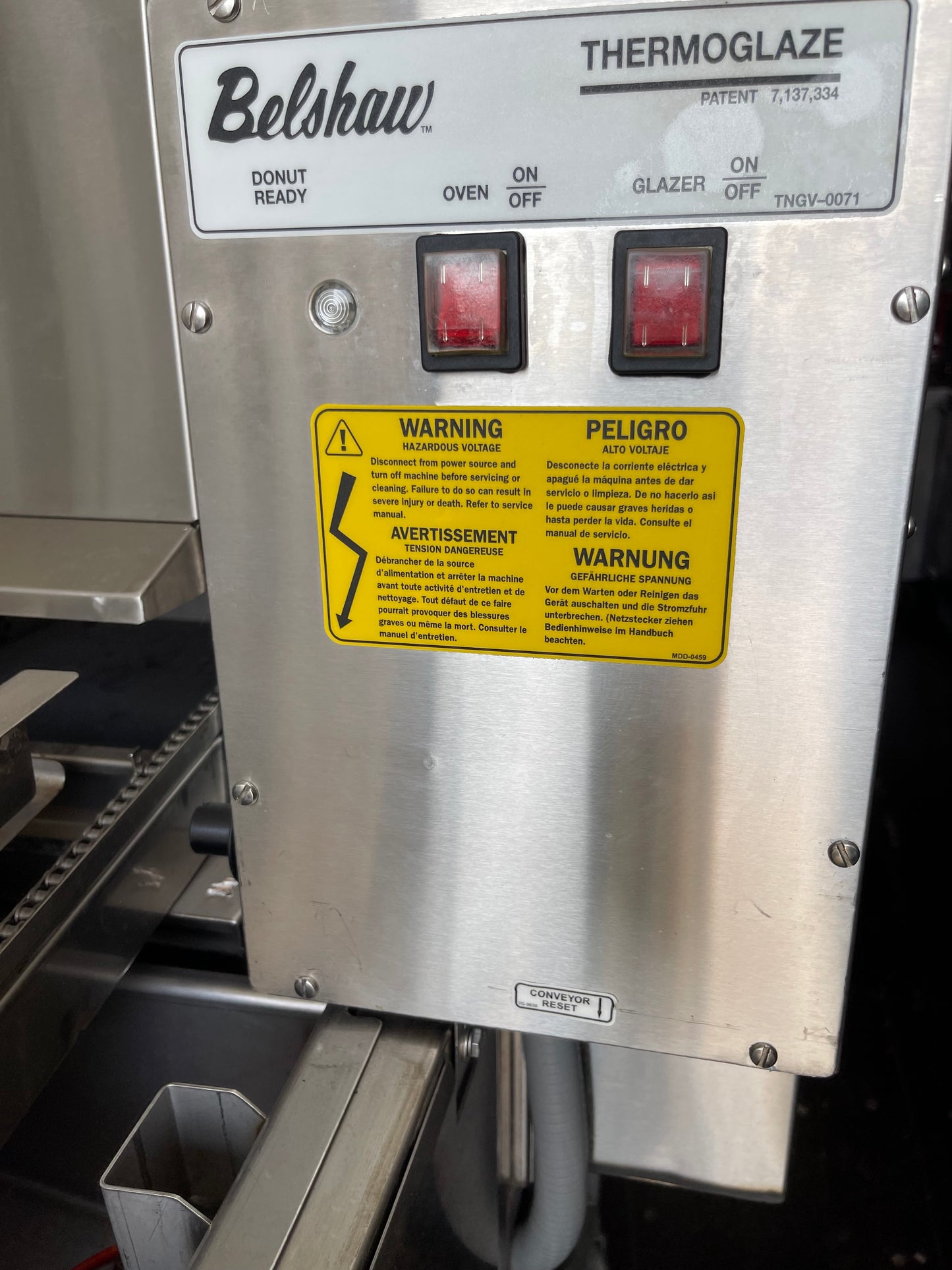 Used Belshaw Thermoglaze TG-50 Donut Glazing Icing Machine 50-75dz Per Hour 208V