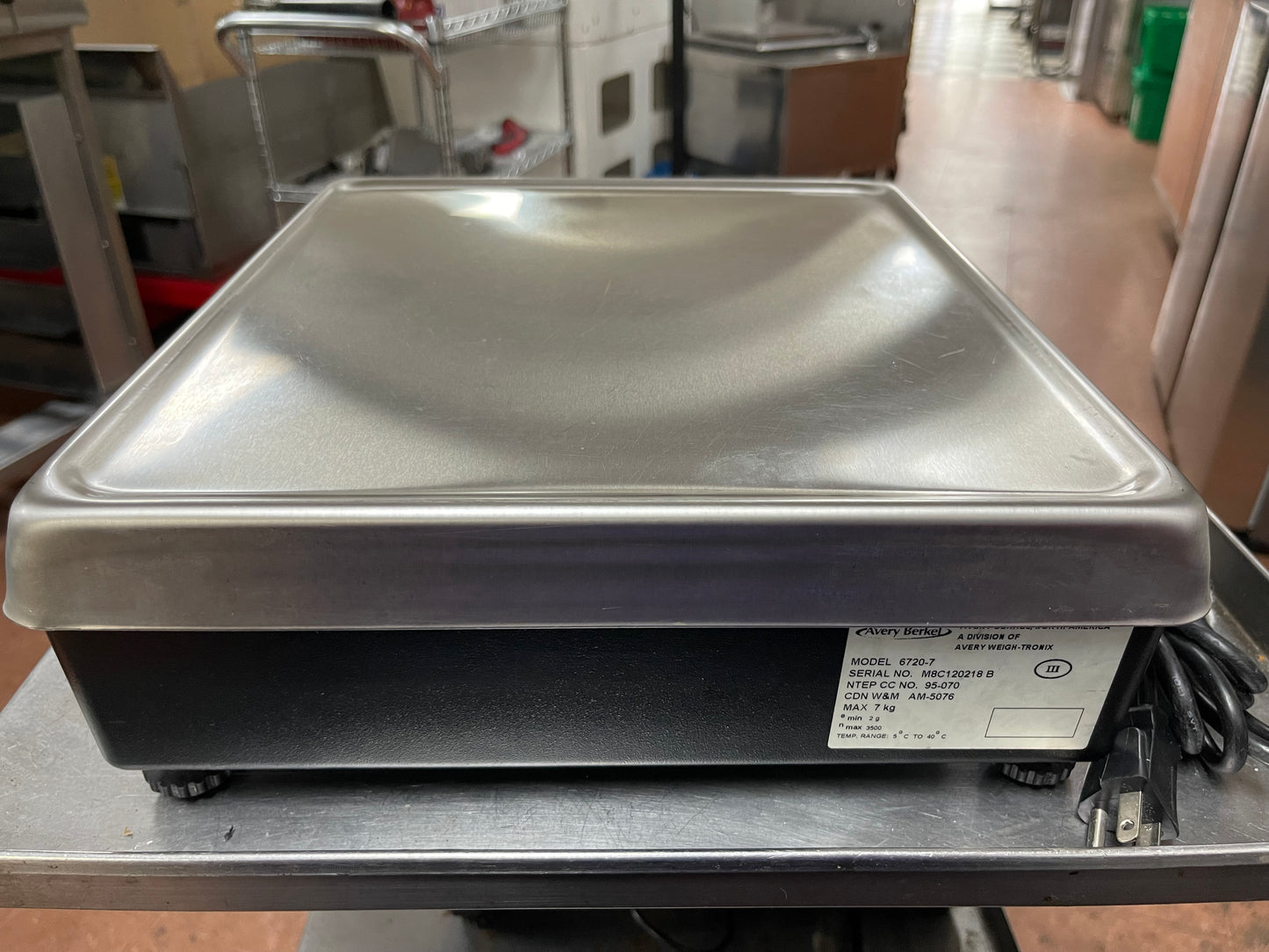 Used Avery Berkel 6720-7 POS Retail Bench Scale 15 x 005lb
