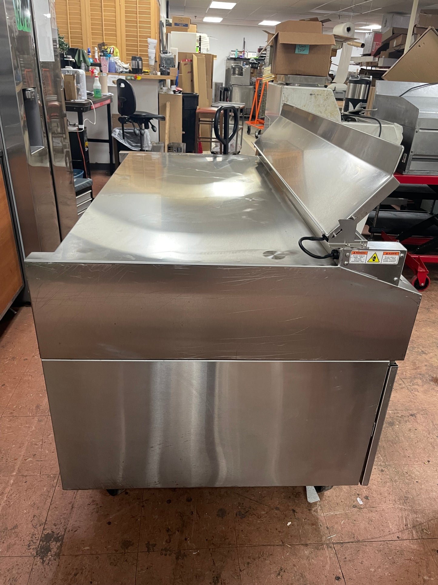 Used Randell 60" Stainless Equipment Stand with Refrigerated Cold Rail and Heated Shelf 120V