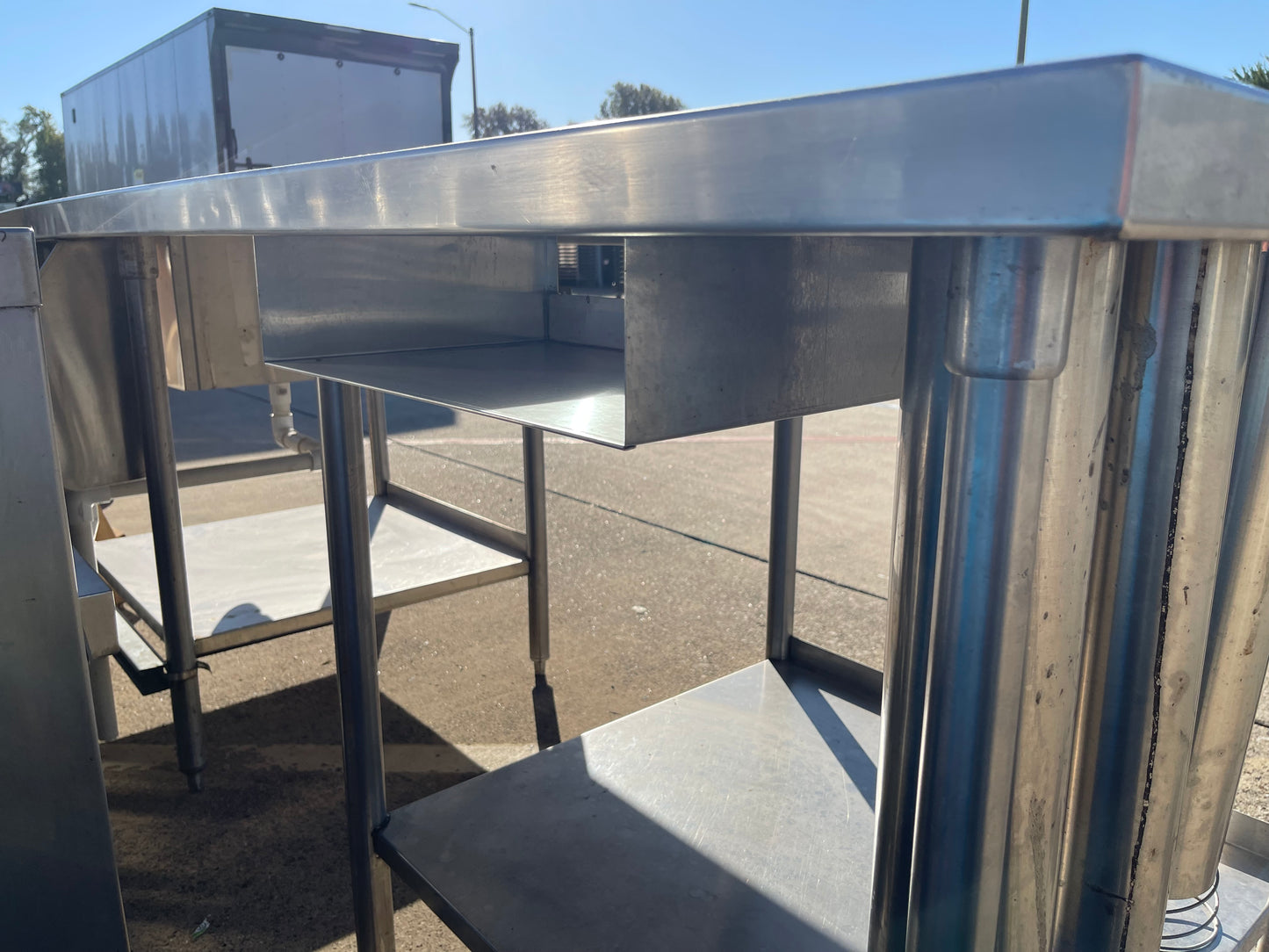 Used 85" Stainless Steel Drink Station with Ice Bin and Cup Dispensers - SS270