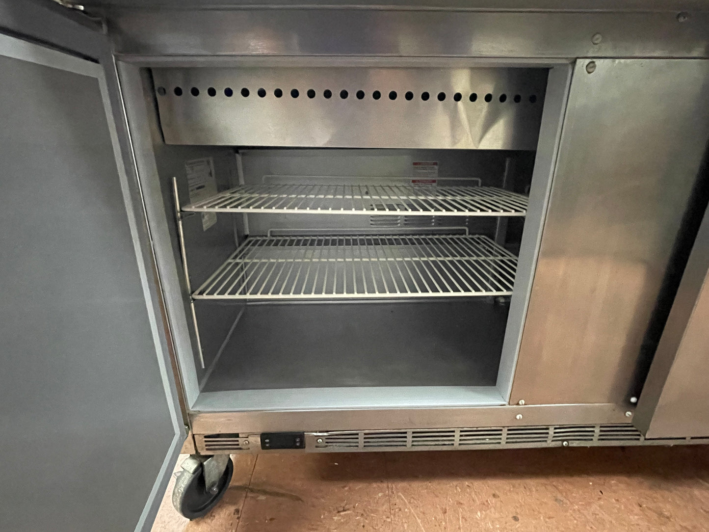 Used 60" Beverage-Air SPE60HC-24M Mega Top 2 Door Refrigerated Sandwich Prep Table - JS