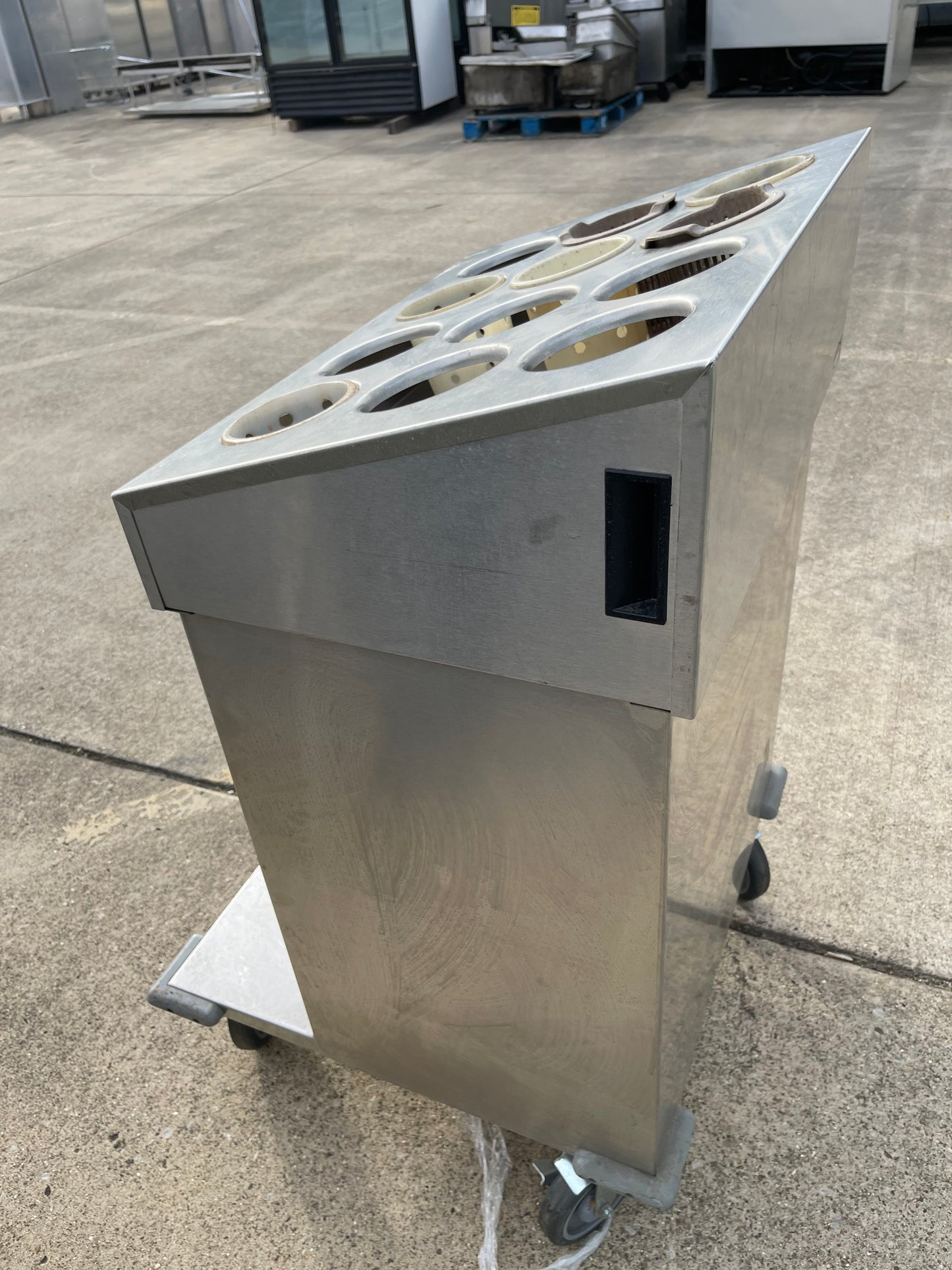 Used Steril-Sil 24-12 Open Base Stainless Steel Silverware / Tray Cart - SS272