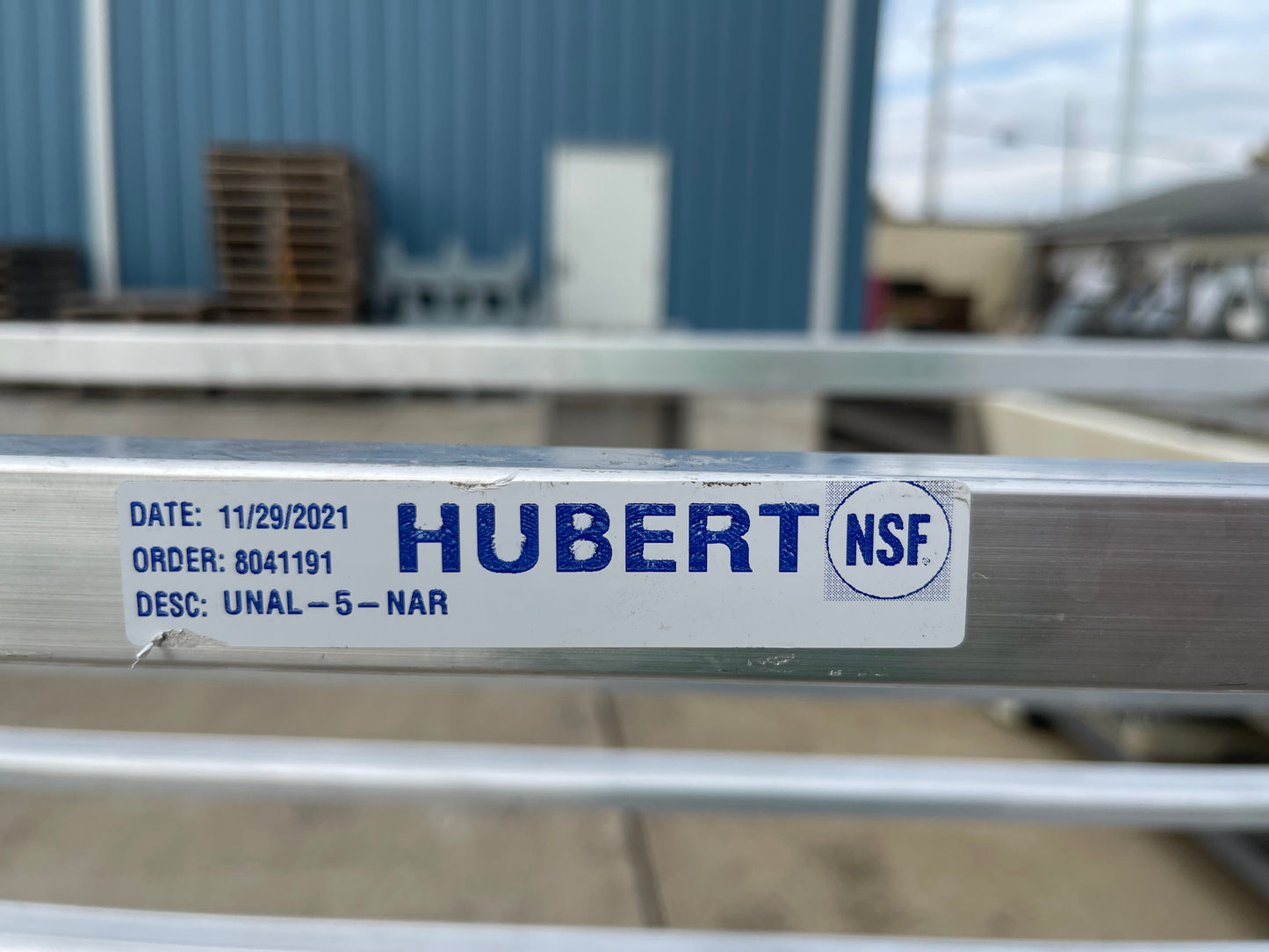 Used Hubert Aluminum 5 Shelf Universal Rack with Wheels - 32"W x 16"D x 43"H - SS275