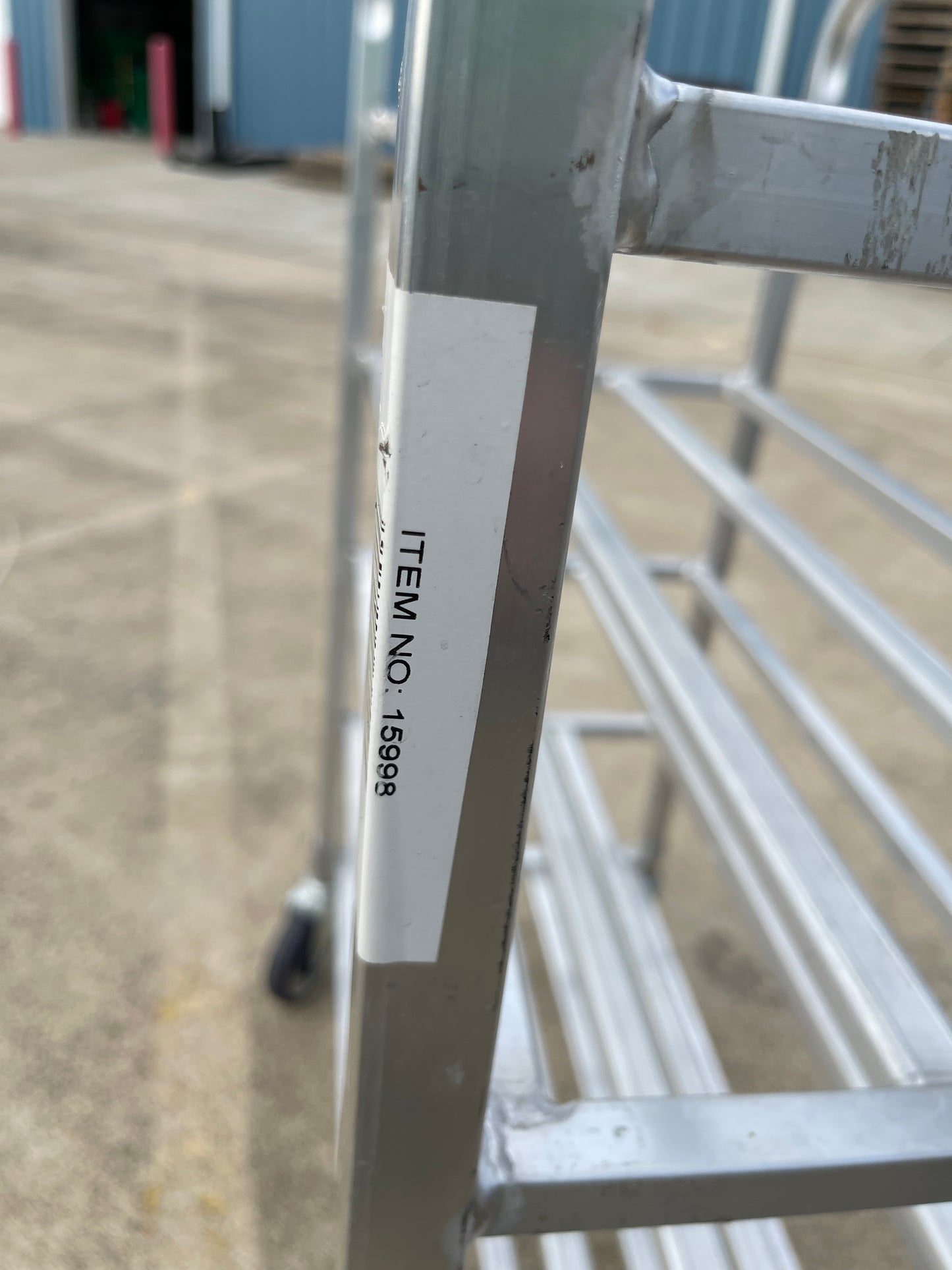 Used Hubert Aluminum 5 Shelf Universal Rack with Wheels - 32"W x 16"D x 43"H - SS275