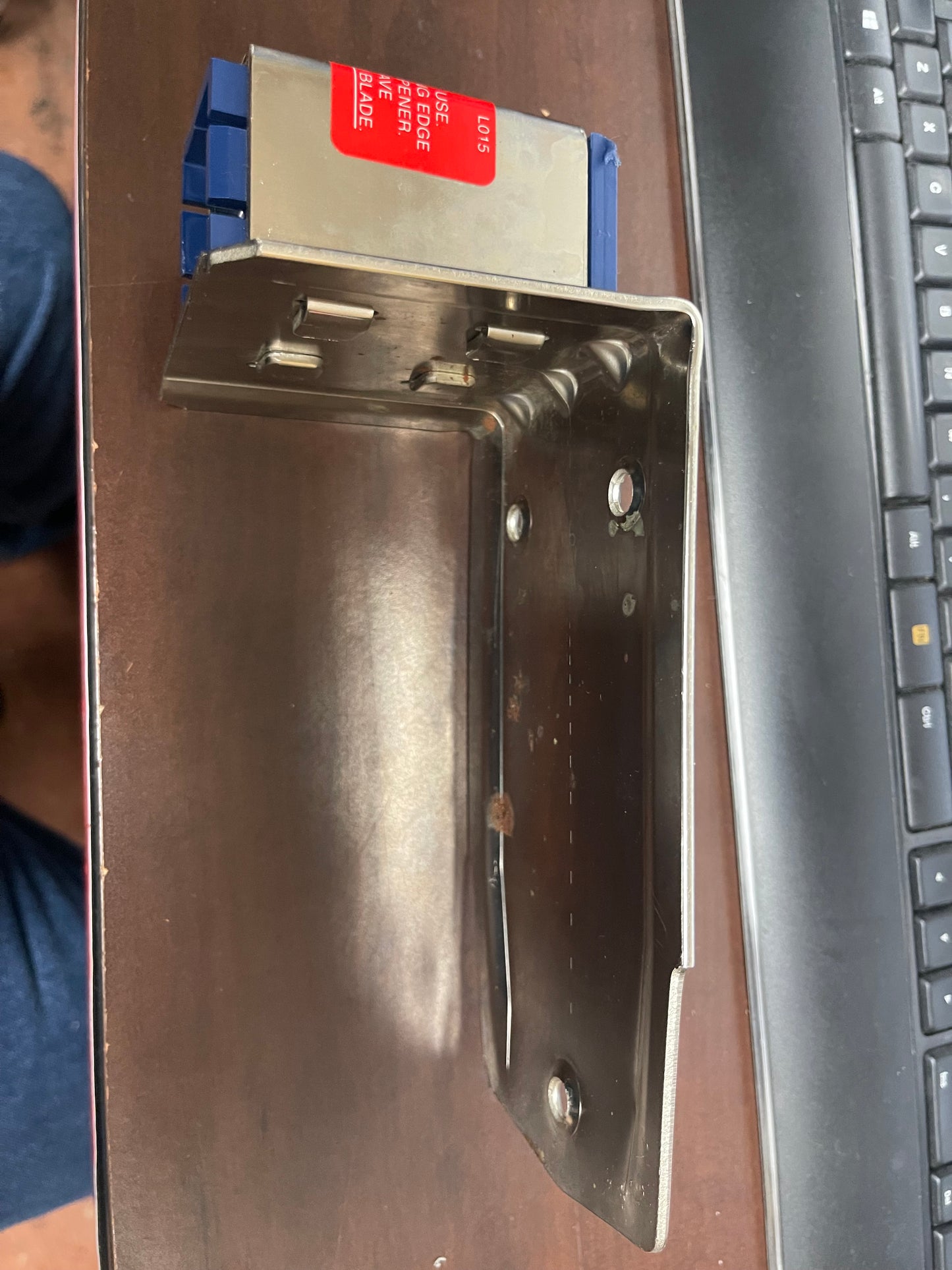 Used Edlund Plated Steel Base with Insert for Mounting Commercial Can Opener