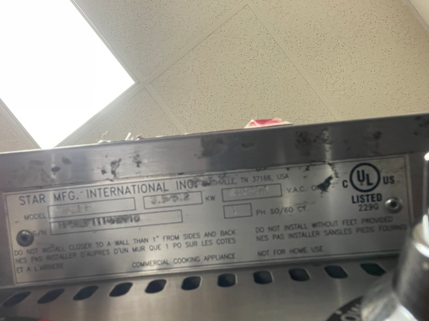 Used 12" Star-Max 502FF Two Element Countertop Electric Hot Plate 208/240, 1PH
