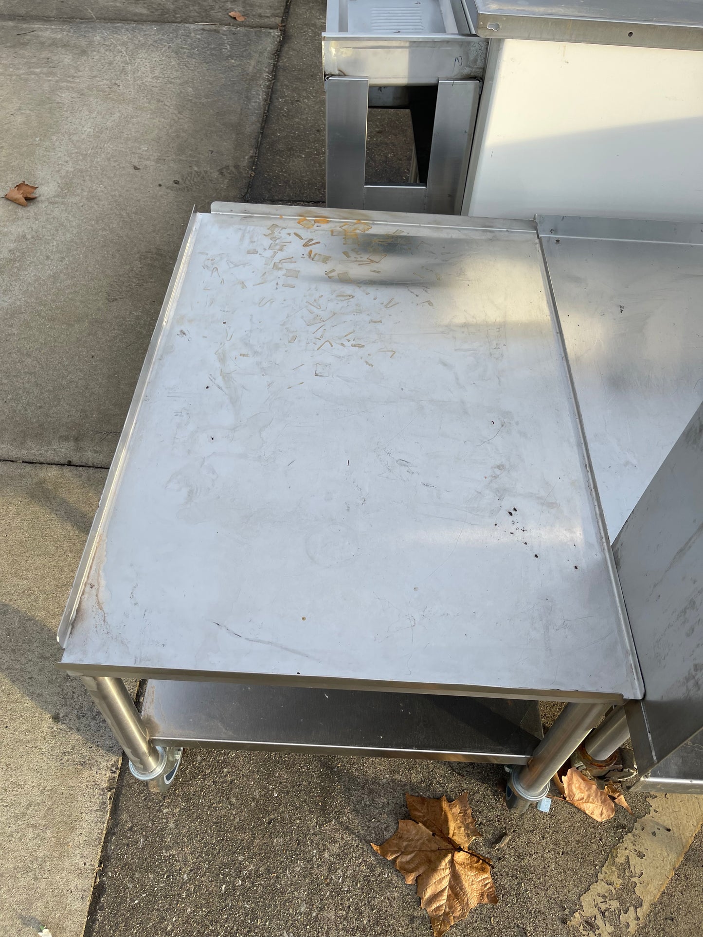 Used Stainless Steel Equipment Stand with Caster Wheels - SS281