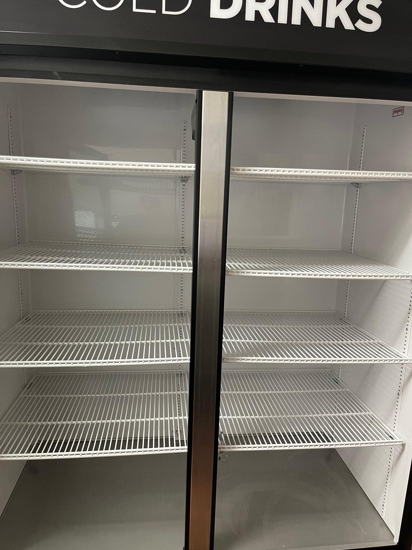 Used 2019 True GDM-49 2 Door Glass Reach-In Merchandising Cooler Refrigerator - 9783753
