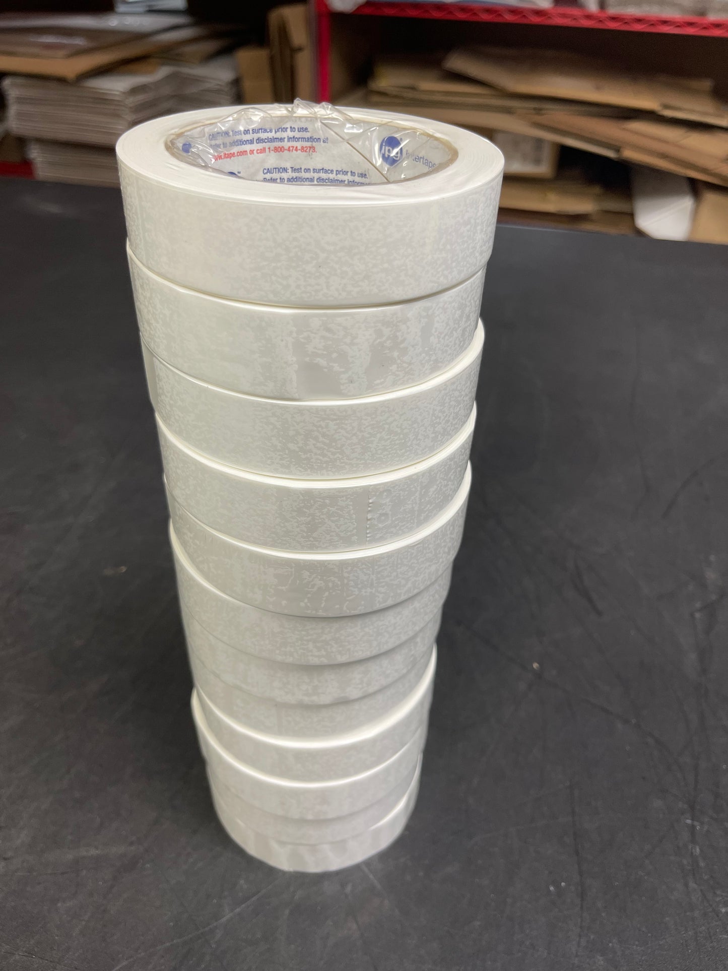 New 12 Rolls of Intertape White Strapping Tape 1"x60yds