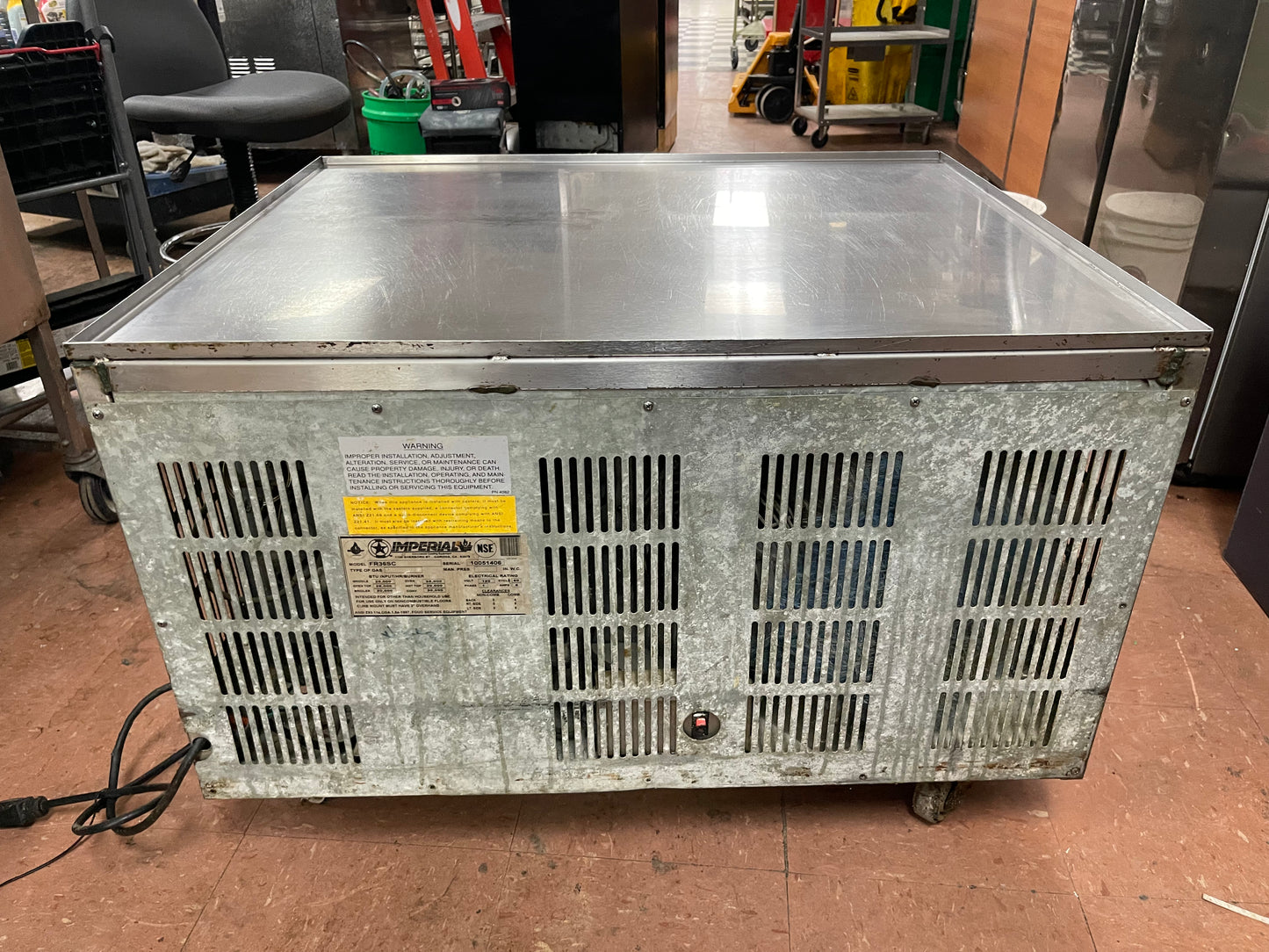 Used Imperial FR36SC 2 Drawer Refrigerated Chef Base with Casters 120V