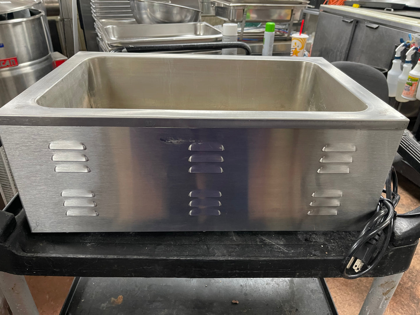 Used Nemco 6055A 12" x 20" Stainless Countertop Food Warmer - 120V, 1200W - 3