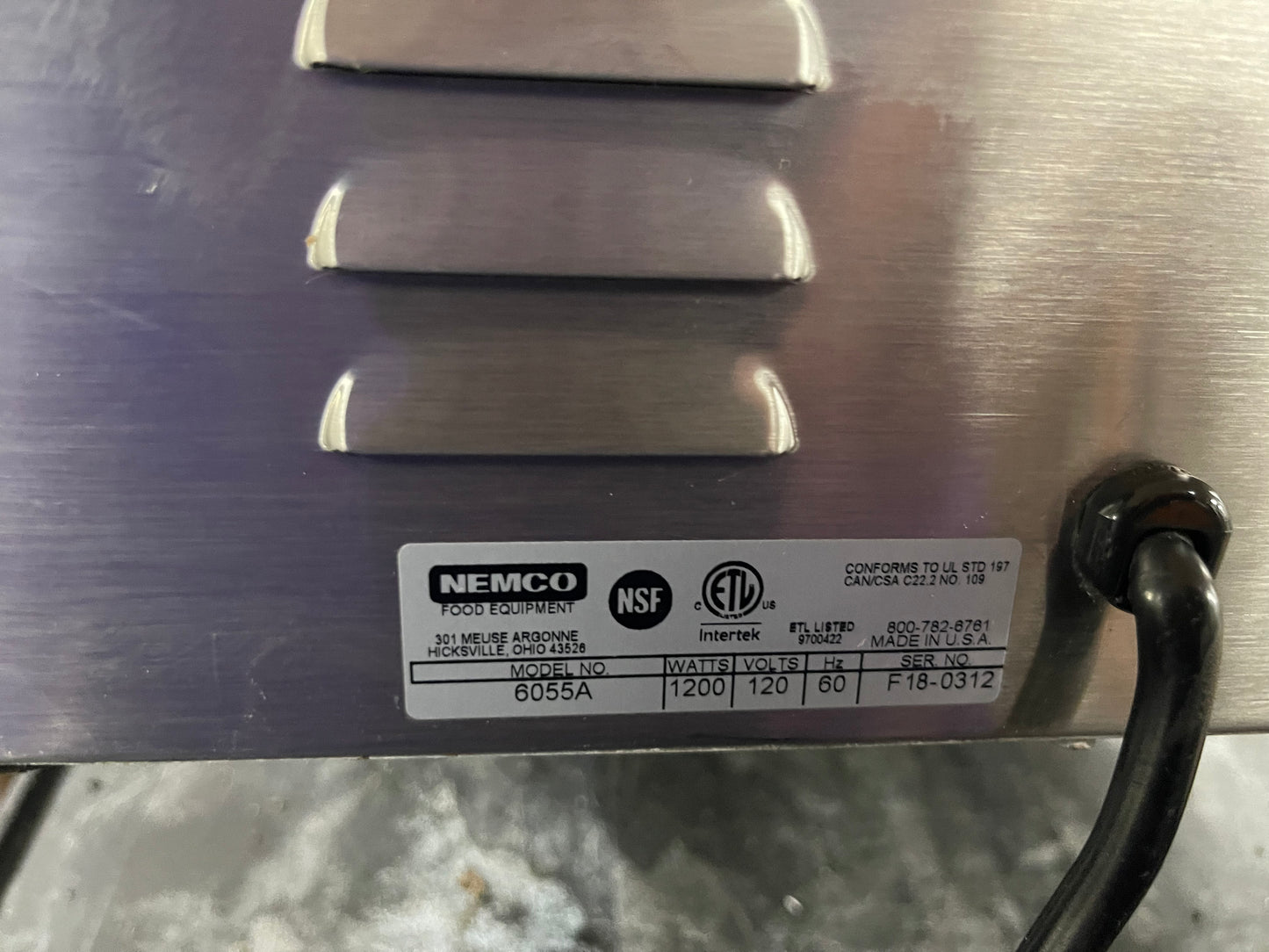 Used Nemco 6055A 12" x 20" Stainless Countertop Food Warmer - 120V, 1200W - 3