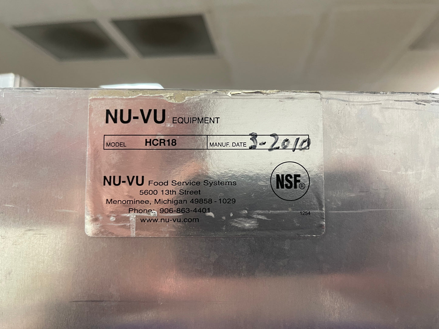 Used Nu-Vu Full Height Dutch Door Enclosed Bread Cabinet Pan Rack - SS303