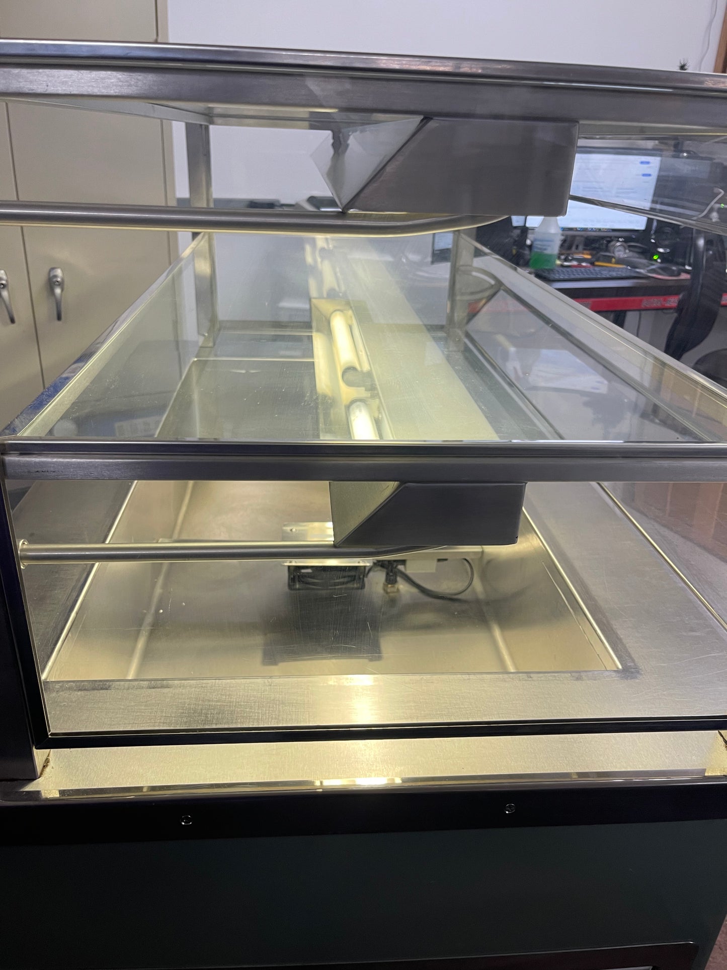 Used 50" Colorpoint 50-CFMA 3 Pan Refrigerated Salad Bar with Sneeze Guards 120V