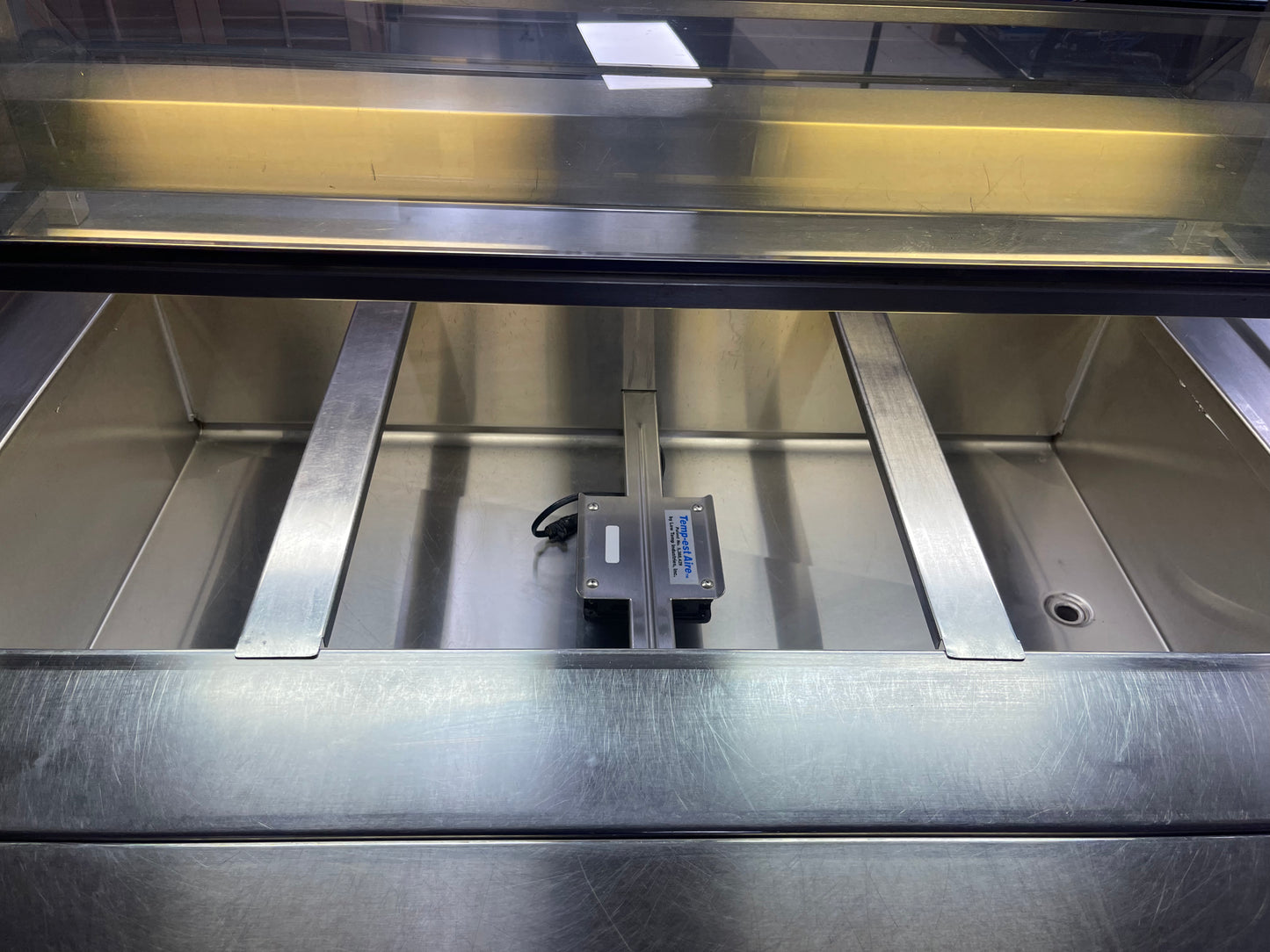 Used 50" Colorpoint 50-CFMA 3 Pan Refrigerated Salad Bar with Sneeze Guards 120V