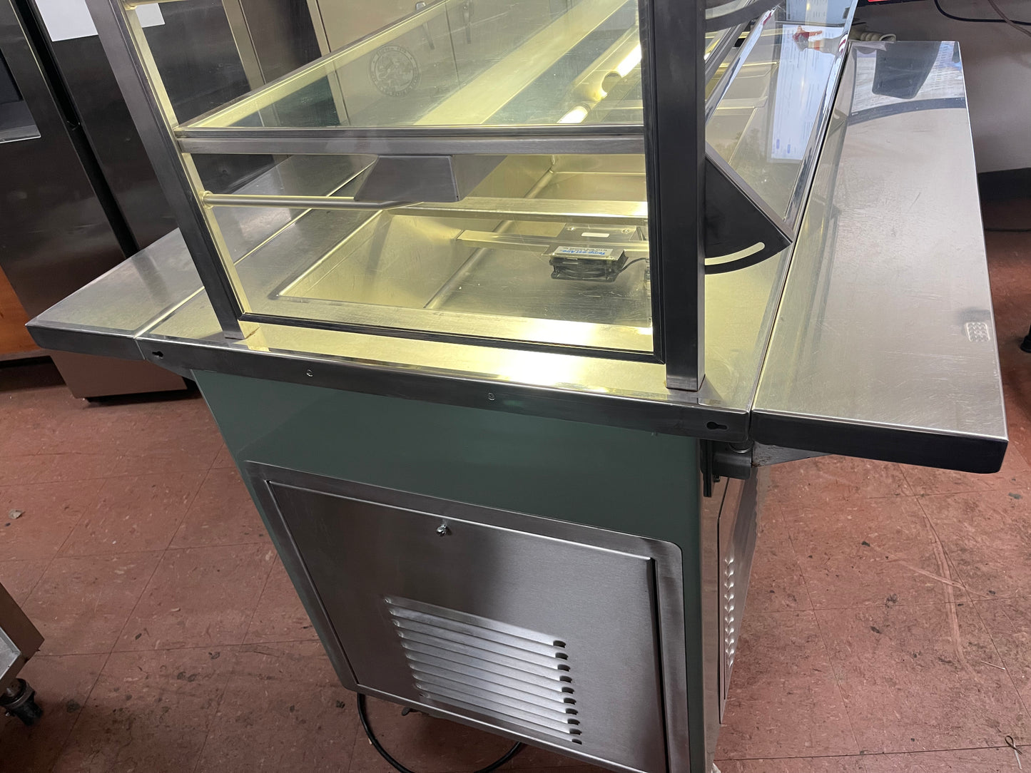 Used 50" Colorpoint 50-CFMA 3 Pan Refrigerated Salad Bar with Sneeze Guards 120V