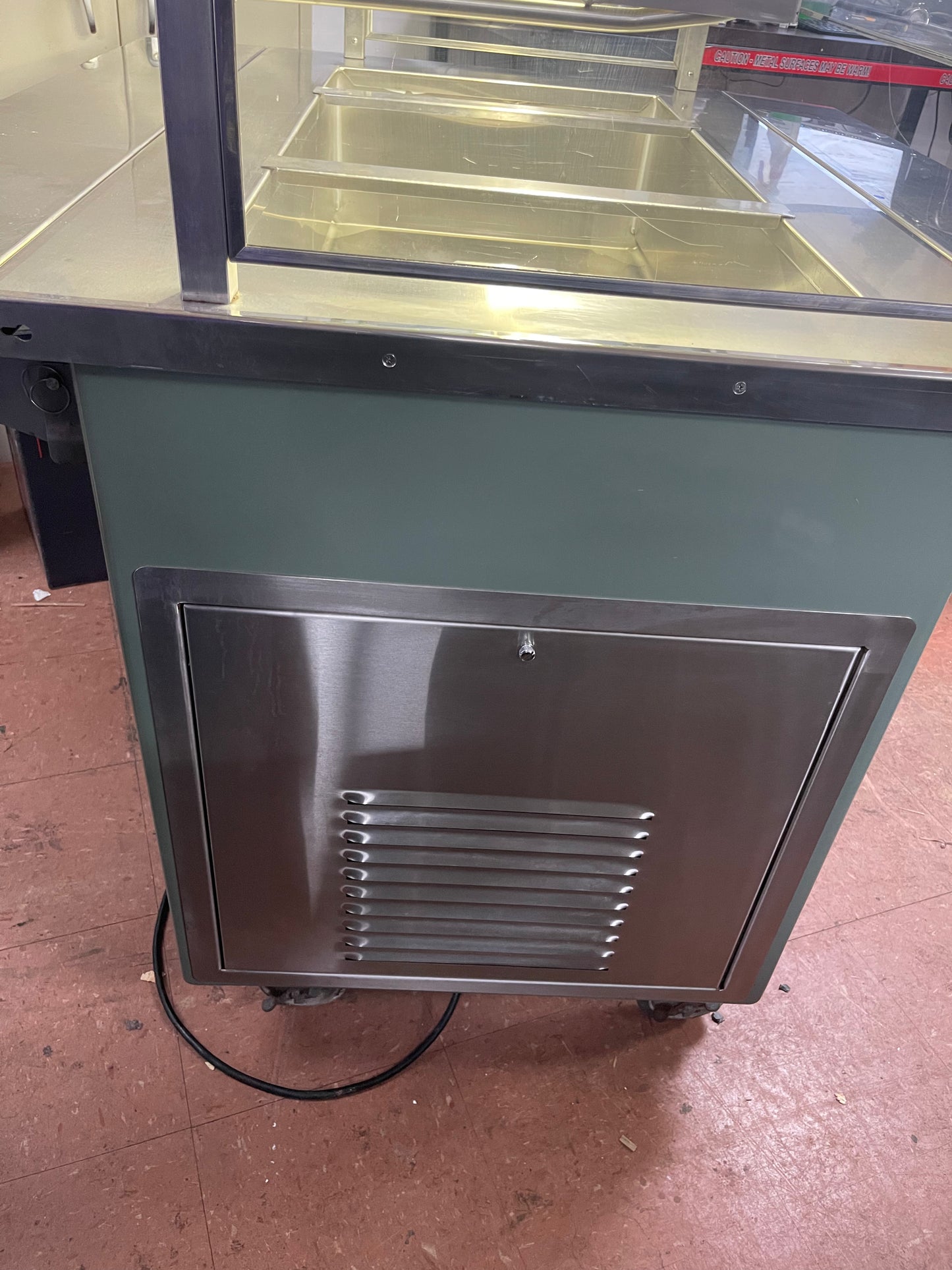Used 50" Colorpoint 50-CFMA 3 Pan Refrigerated Salad Bar with Sneeze Guards 120V