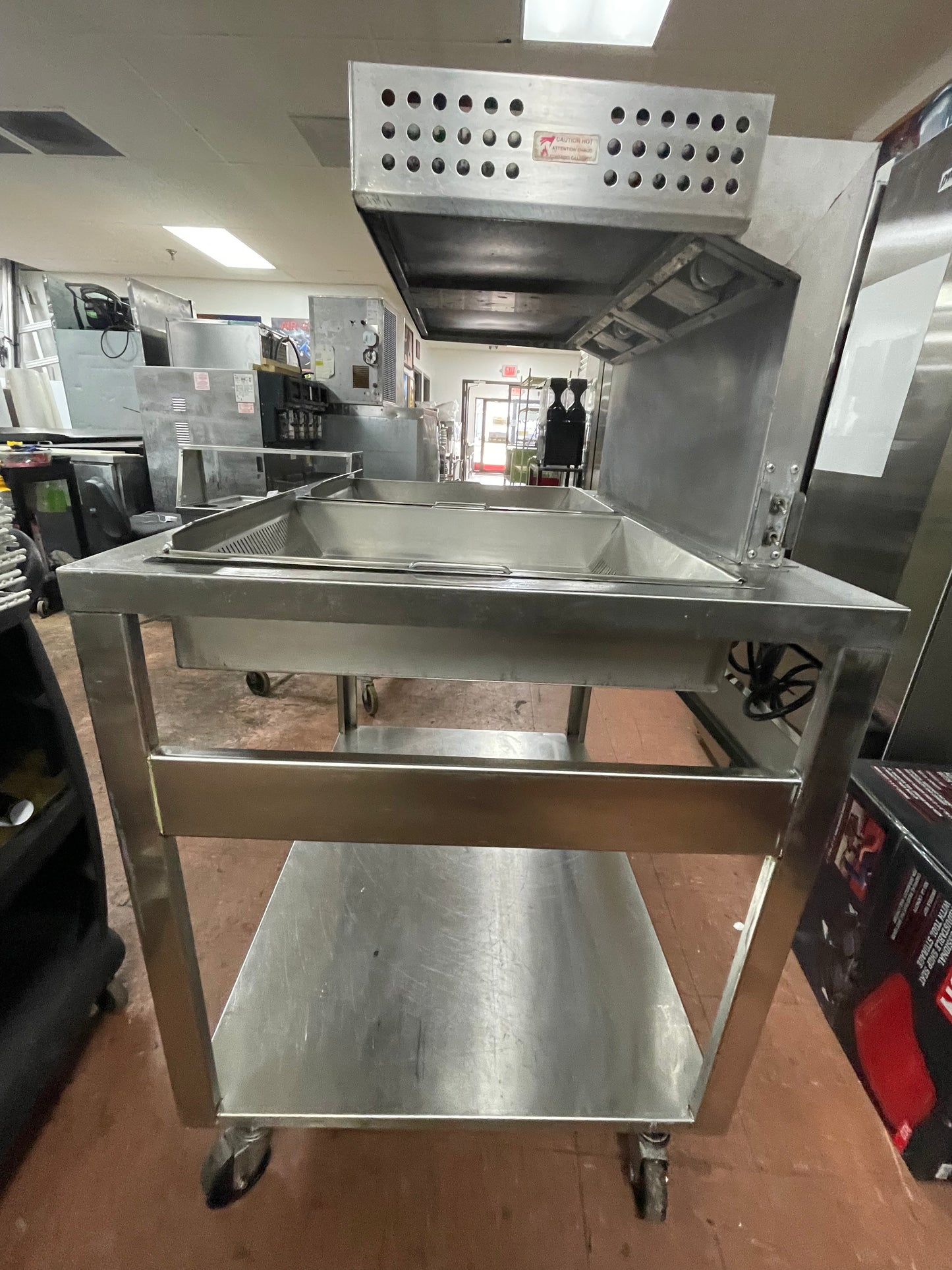 Used Marshall 145486SS Commercial Stainless Steel Deep Fryer Warming Dump Station 120V