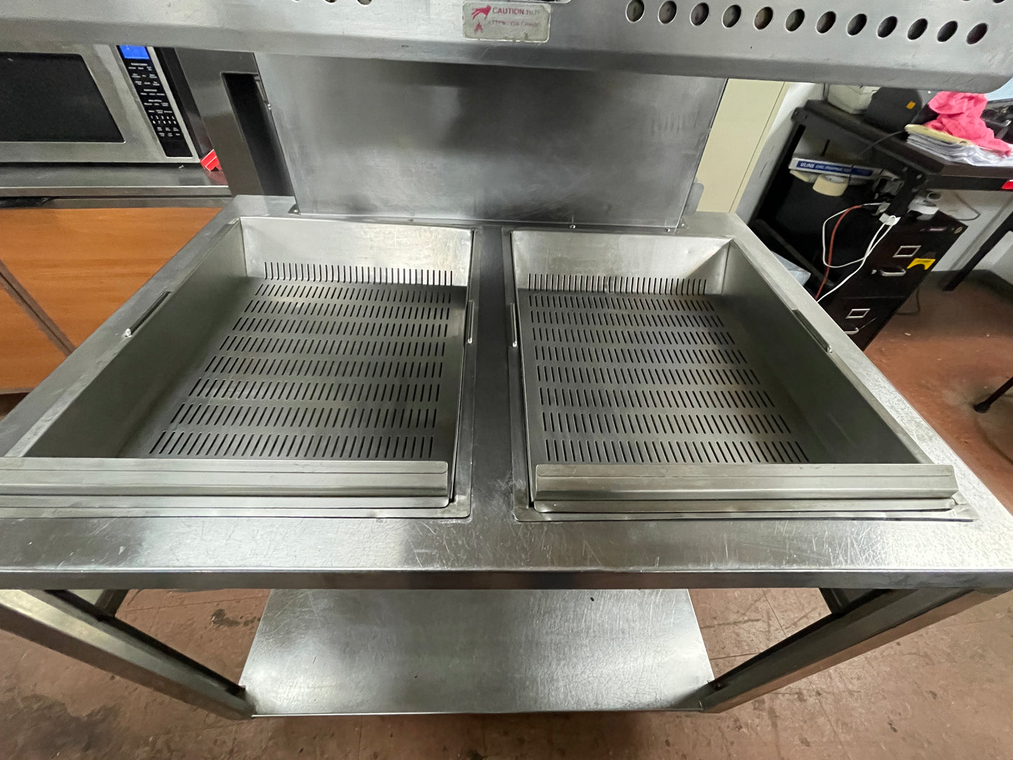 Used Marshall 145486SS Commercial Stainless Steel Deep Fryer Warming Dump Station 120V