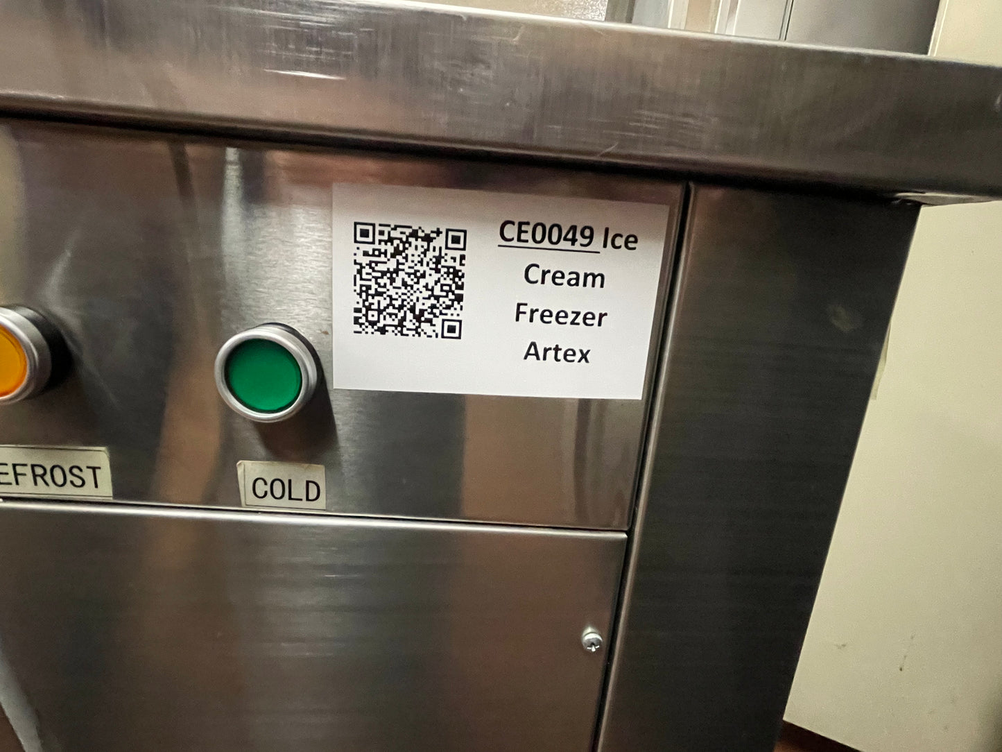 Used Artex Commercial Ice Cream Roll Machine Model CBJF-2D5C Dual Pans 120V