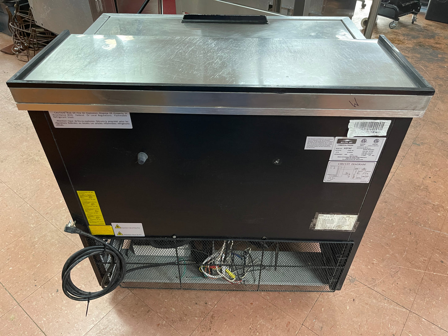 Used Arctic Air AGF36 Single Door 36" Bar Commercial Glass Froster Chiller 120V