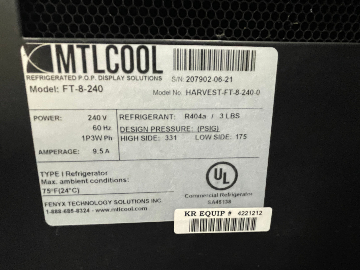 Used 2021 MTL COOL 95" Open Air Refrigerated Produce Merchandiser Self Serve 220V