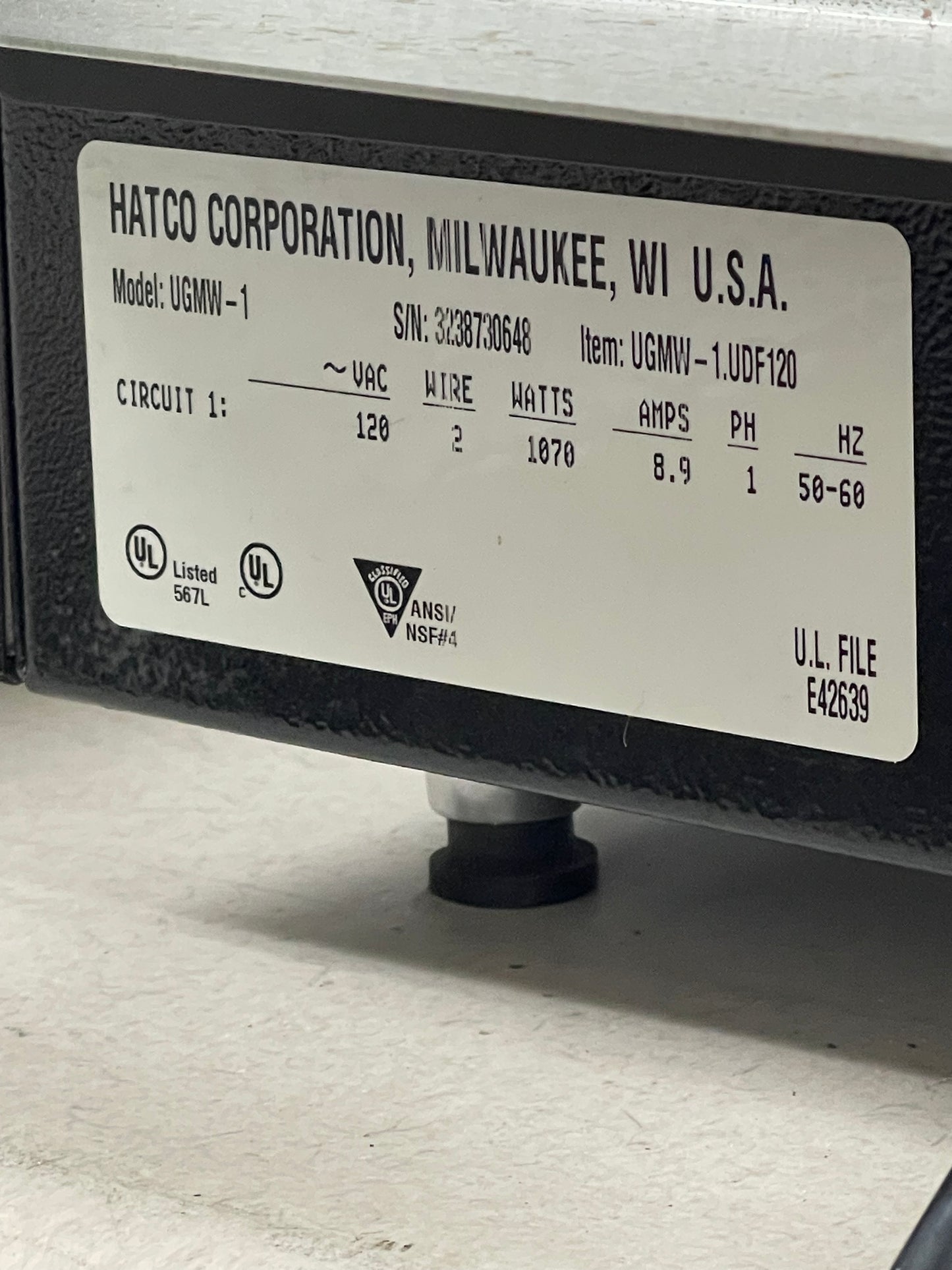Used Hatco Ultra-Glo UGMW-1 Merchandising Countertop Heated Holding Display Warmer 120V