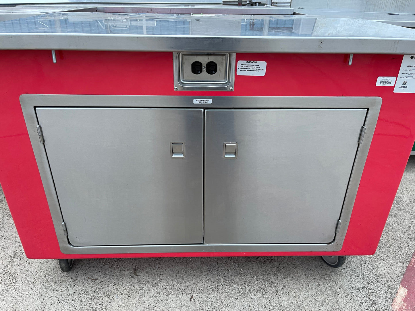 Used Color Point 50"x30" Stainless Steel Portable Work Counter With Outlets 120V