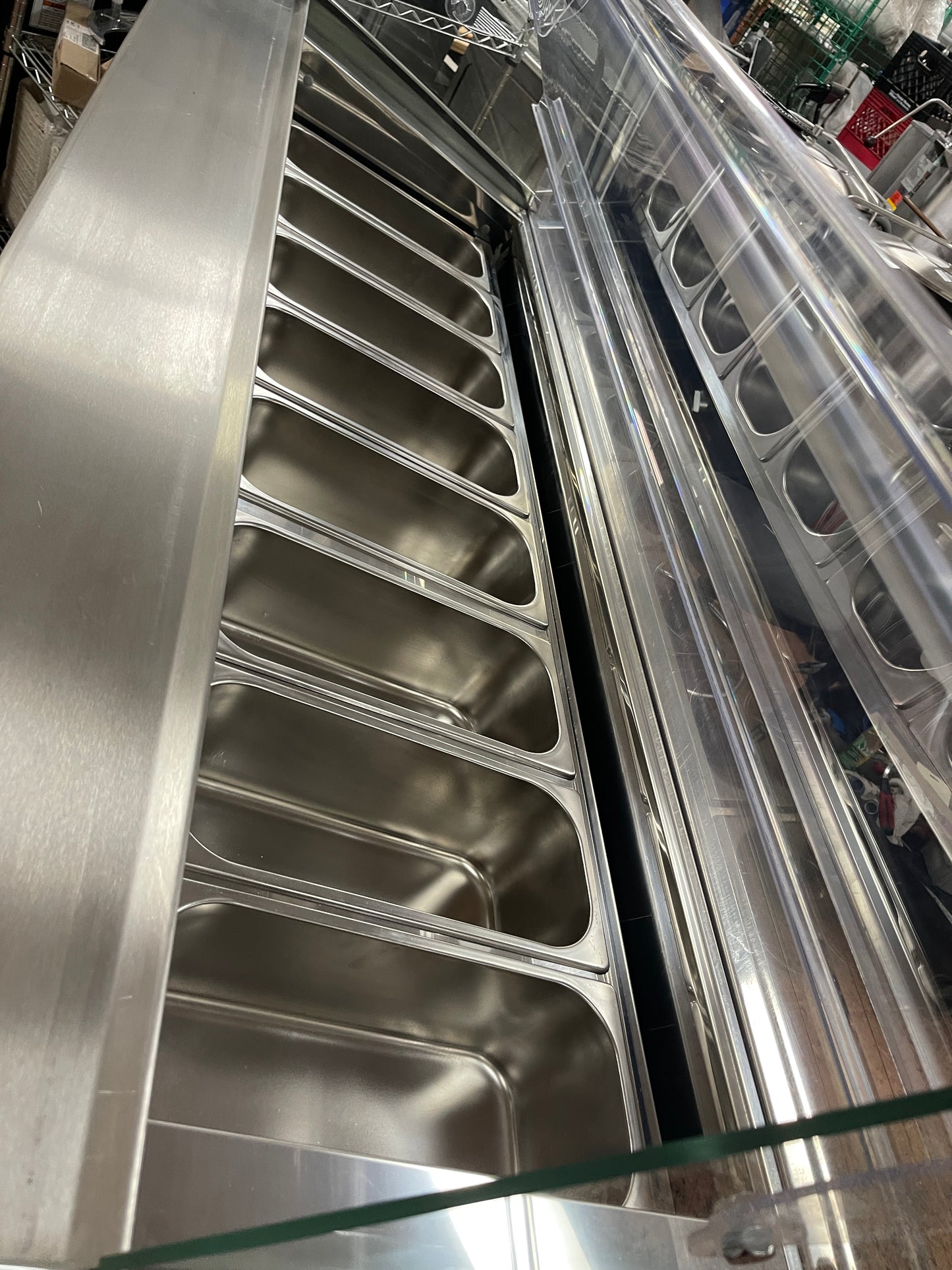 Used 2019 Sevel SLM-8 Gelato Ice Cream Lighted Showcase Display Freezer 220V