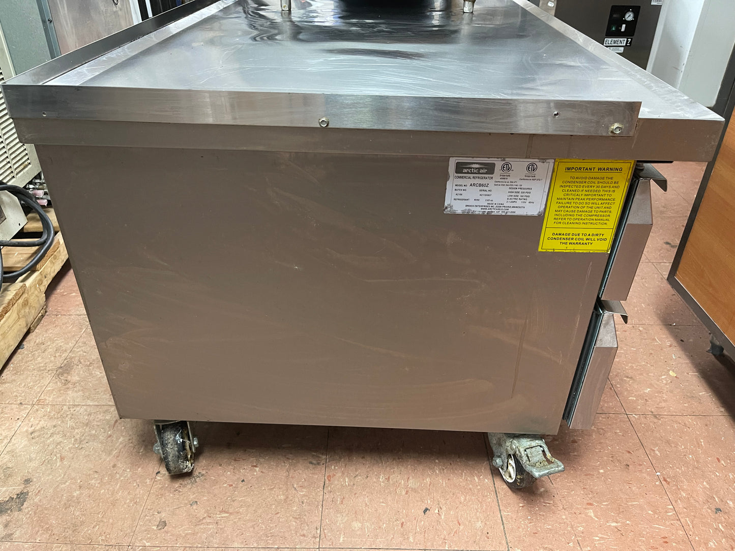 Used Arctic Air ARCB60 62" Two Drawer Refrigerated Chef Base 120V