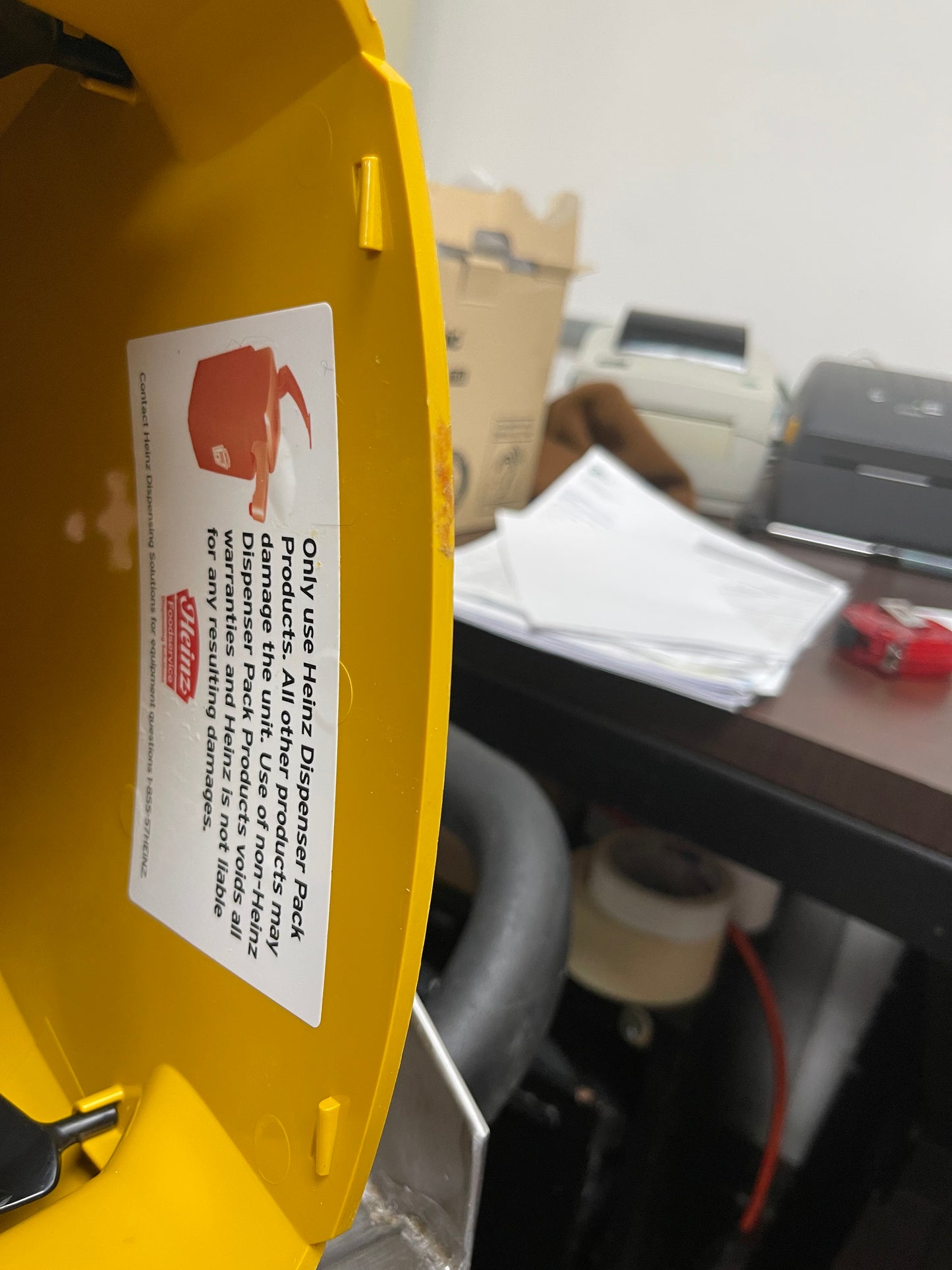 Used Heinz 1.5 Gallon Honey Mustard Replacement Housing Tub