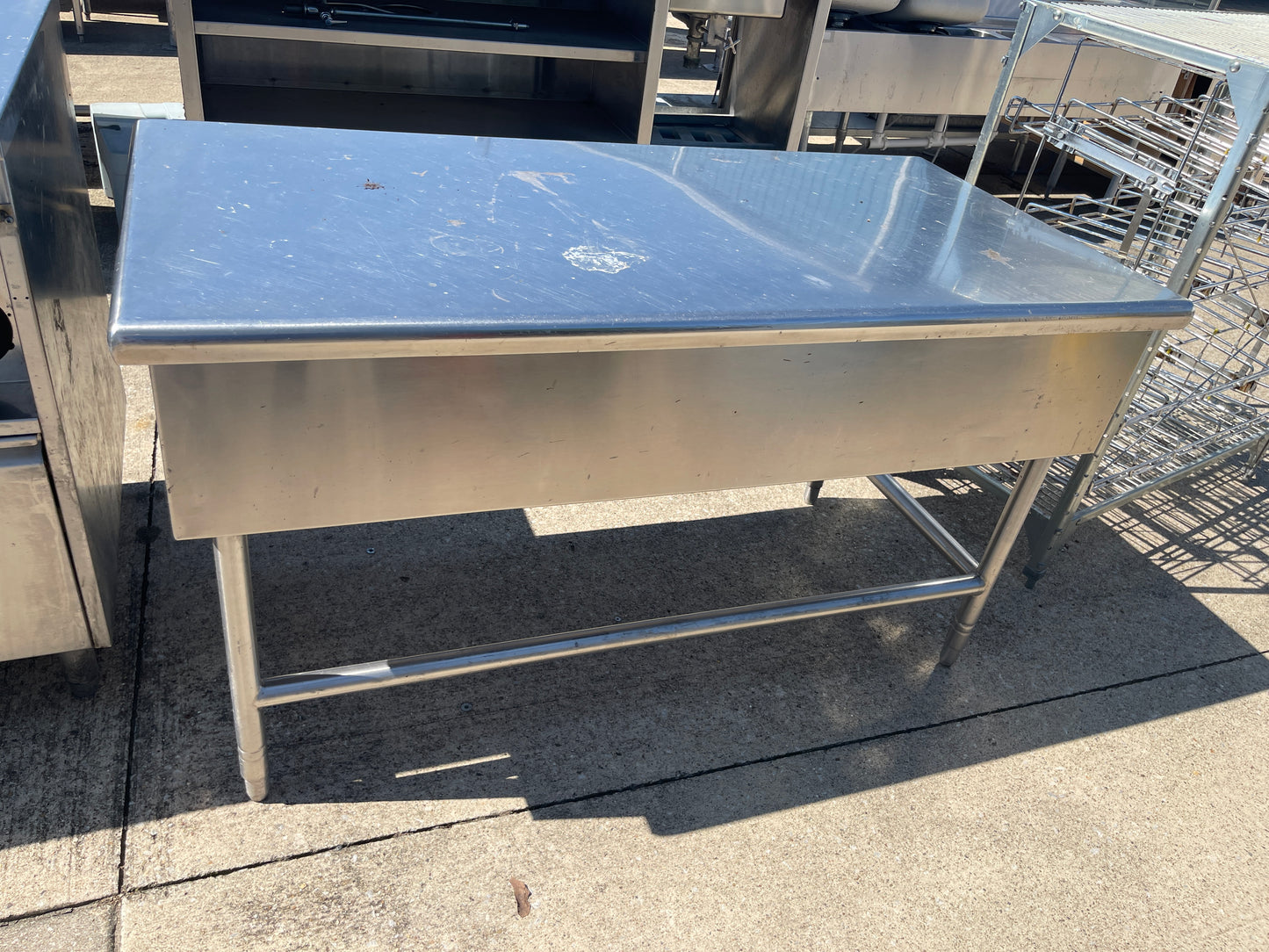 Used 60" Stainless Steel Table with 3 Drawers - SS315