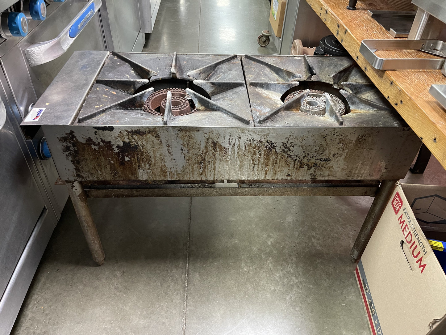 Used Jade Range JSP-182 2 Burner Commercial Stock Pot Range, Natural Gas