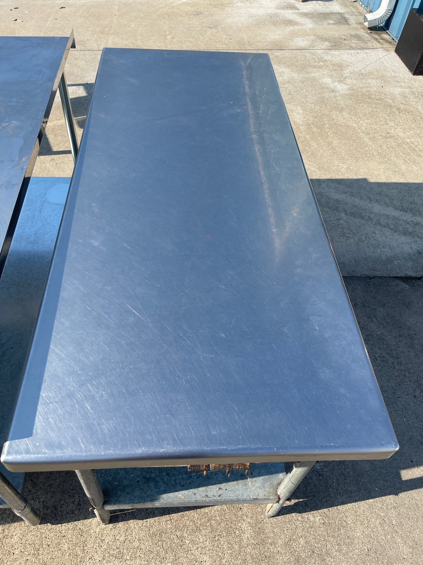 Used 72" Stainless Steel Table with 2 Shelves - SS317