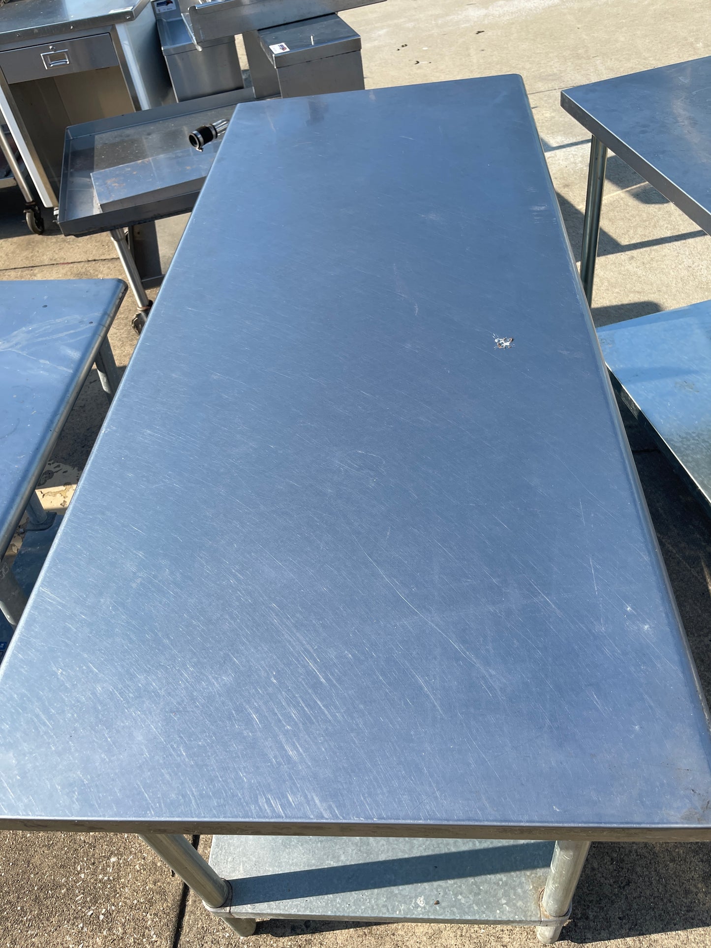 Used 72" Stainless Steel Table with Shelf - SS319