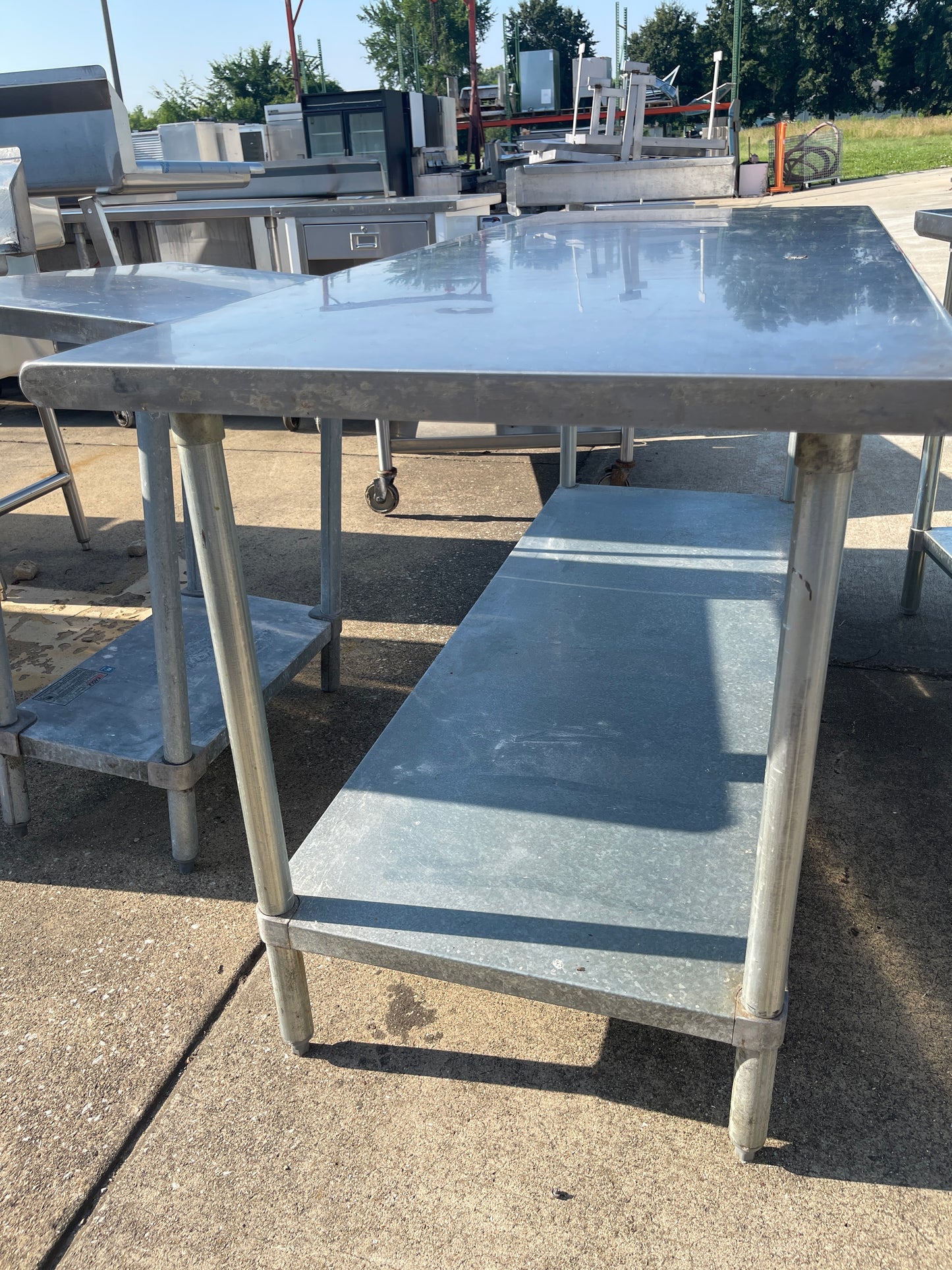Used 72" Stainless Steel Table with Shelf - SS319