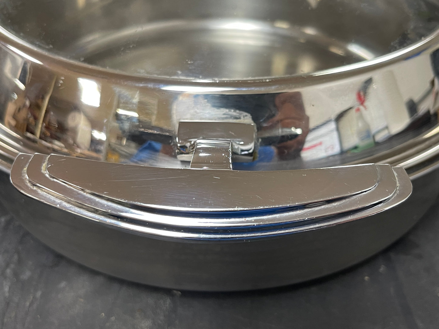 Used Vollrath 46125 6qt Intrigue Glass Top Stainless Steel Round Induction Chafer Pan