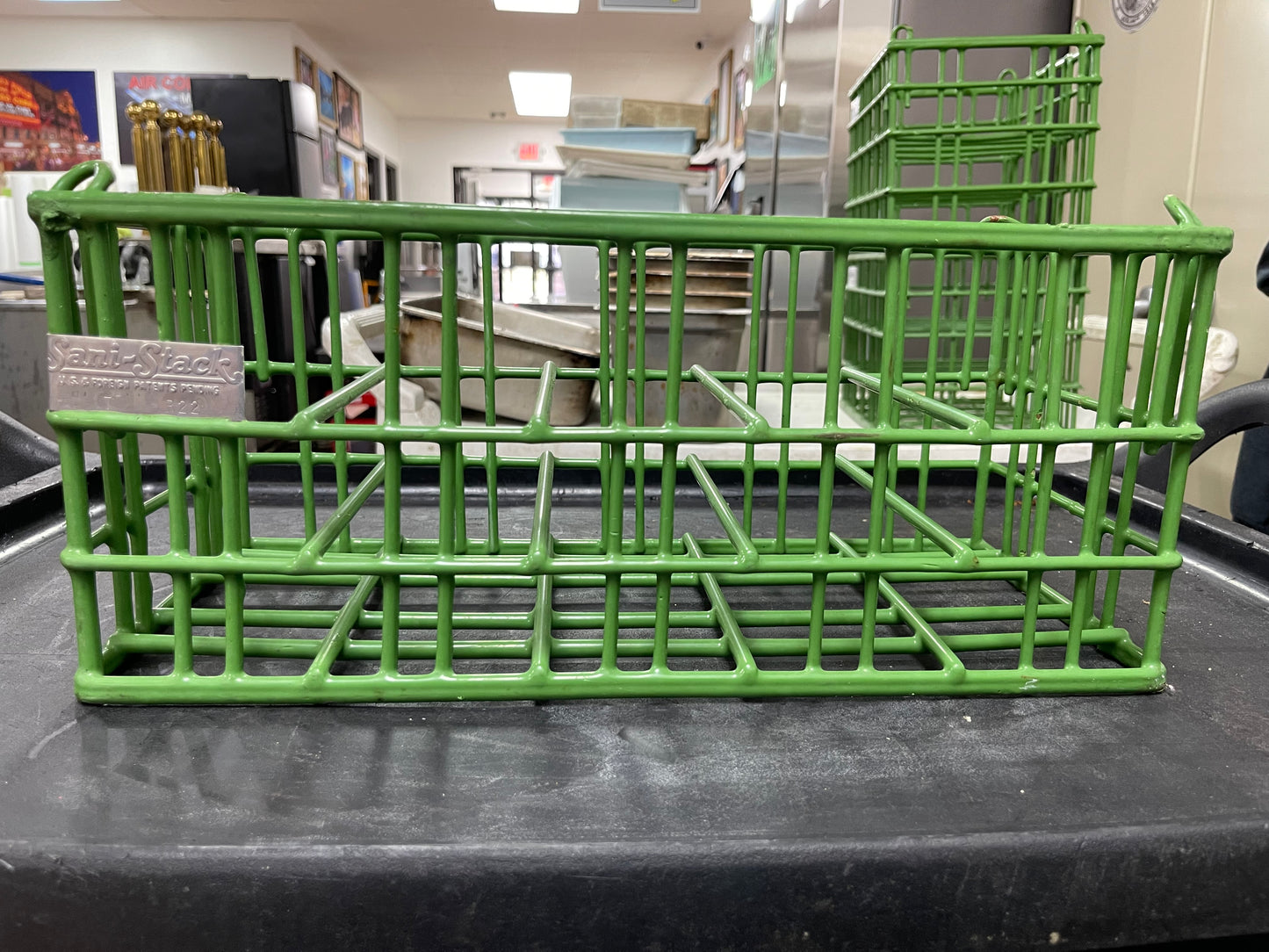 Used Sani Stack Coated wire Plate Washing Basket Crate R22