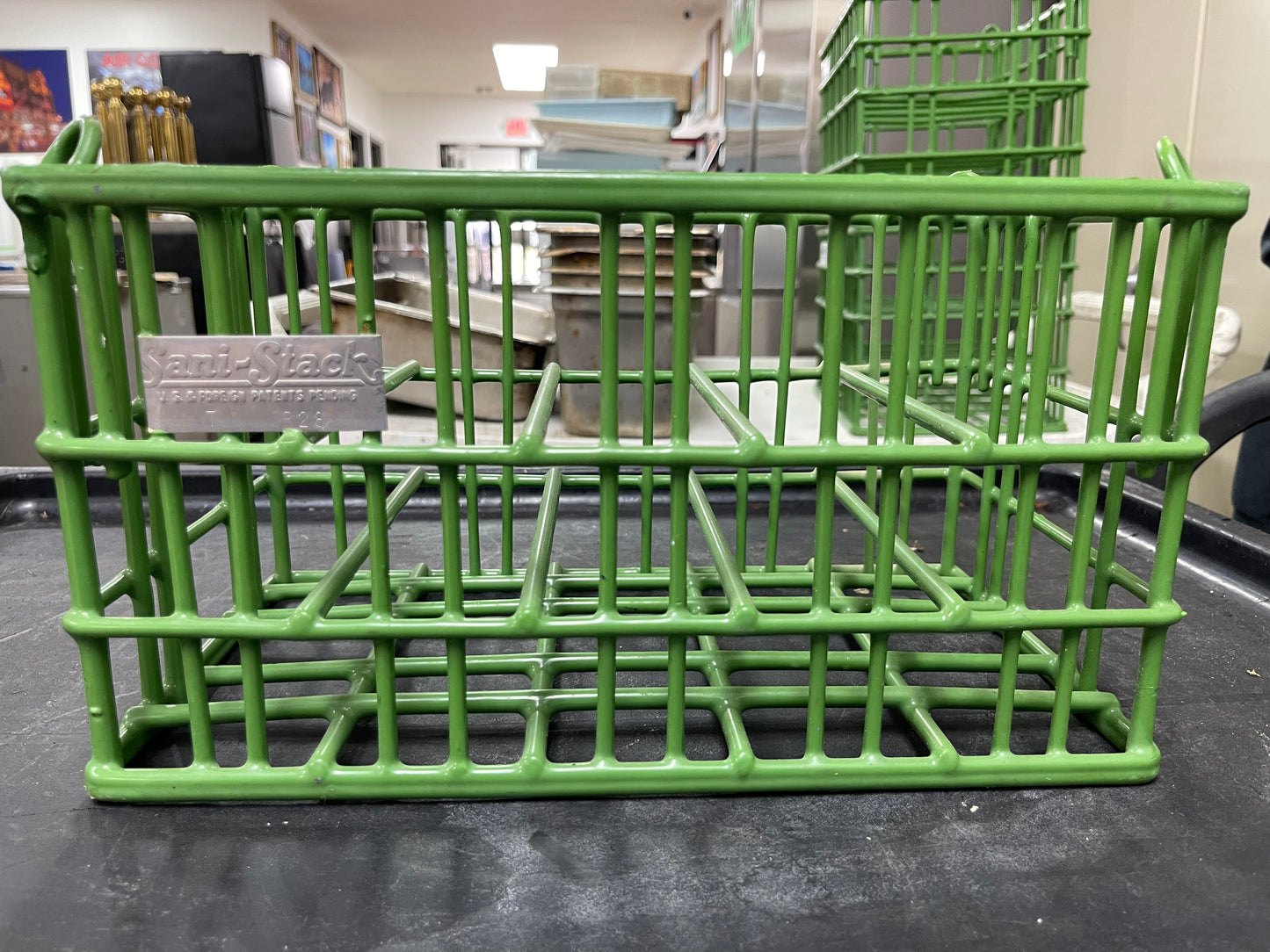 Used Sani Stack Coated wire Plate Washing Basket Crate R28