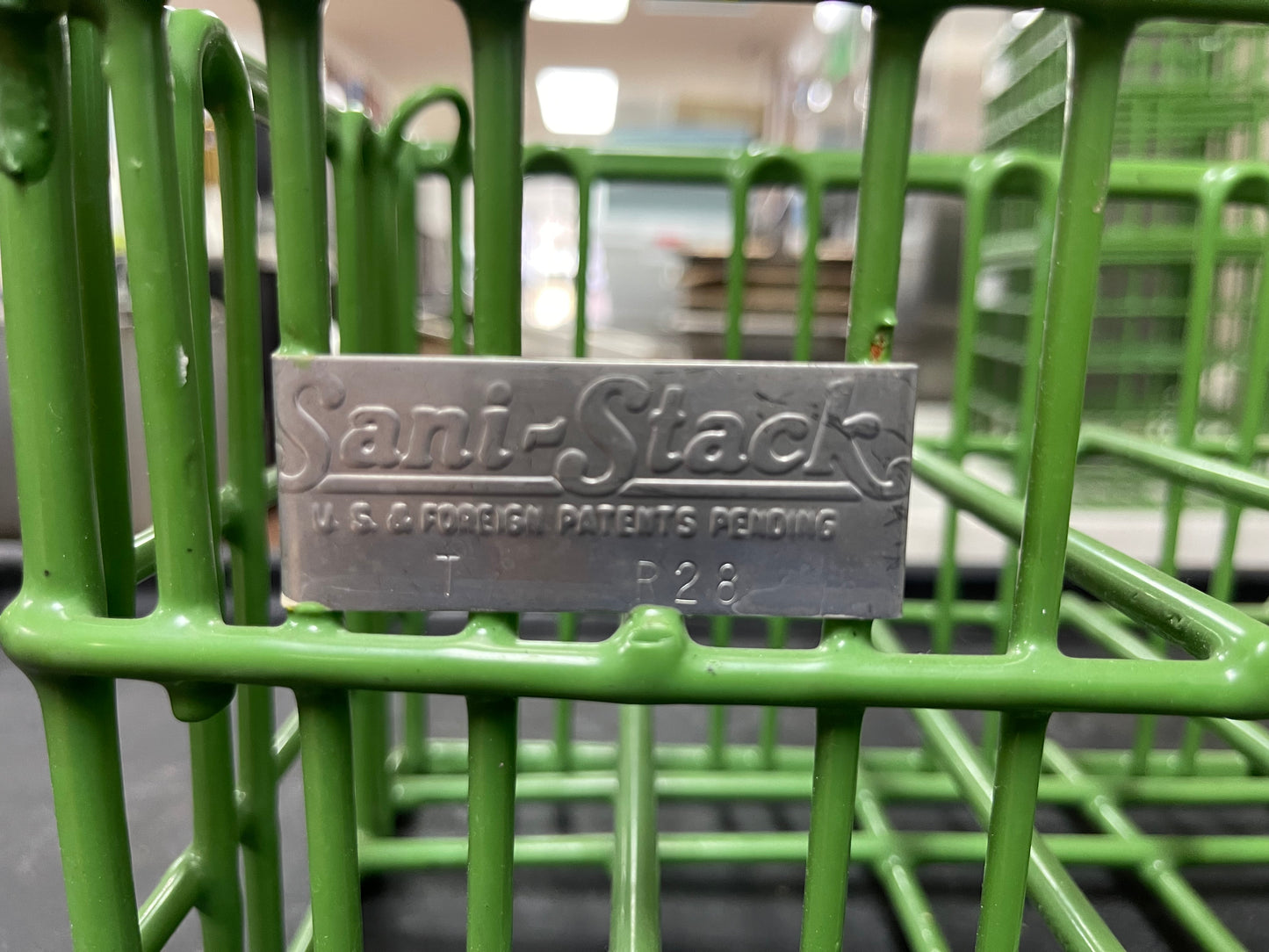 Used Sani Stack Coated wire Plate Washing Basket Crate R28