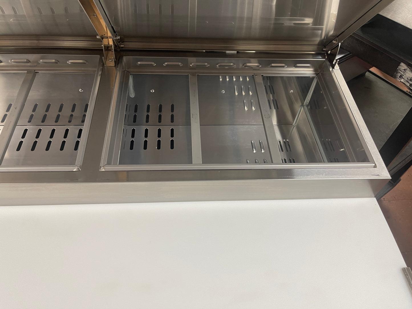 Used 67" Turbo Air TPR-67SD-D2-N Pizza Prep Table with 1 Door and 2 Drawers 115V - WO1