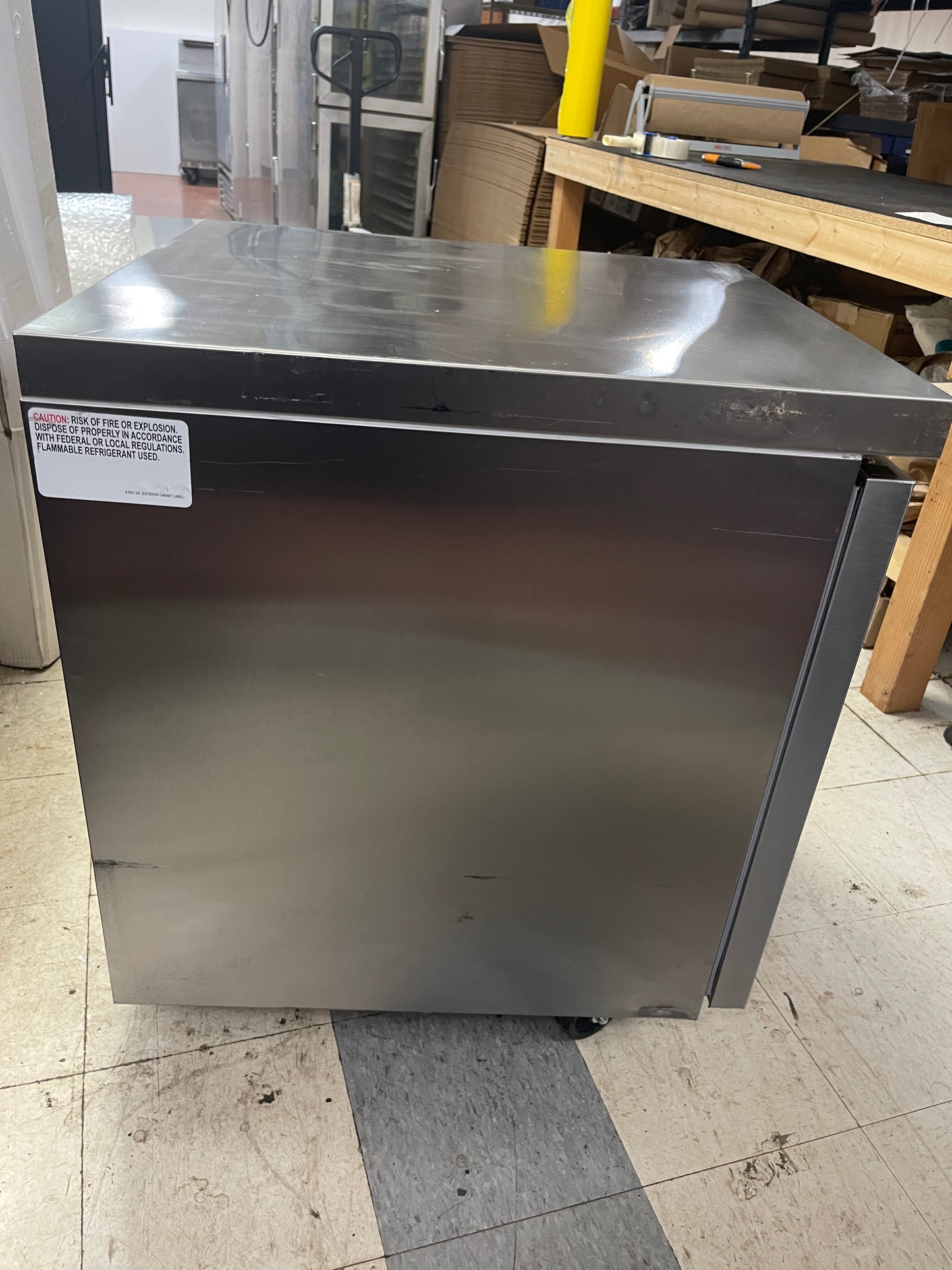 Used 27" Continental SWF27N Single Door Worktop Freezer 115V - WO1