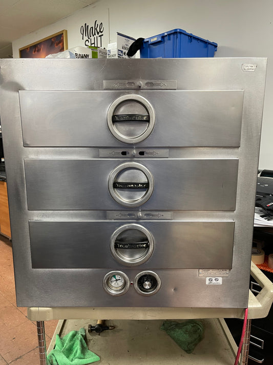 Used Toastmaster 3C80A 29-Inch Built-In Commercial 3-Drawer Chip Food Warmer 120V