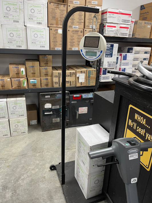 Used Detecto SCS30 Digital Solar Hanging Scale 30lb Capacity with Stand