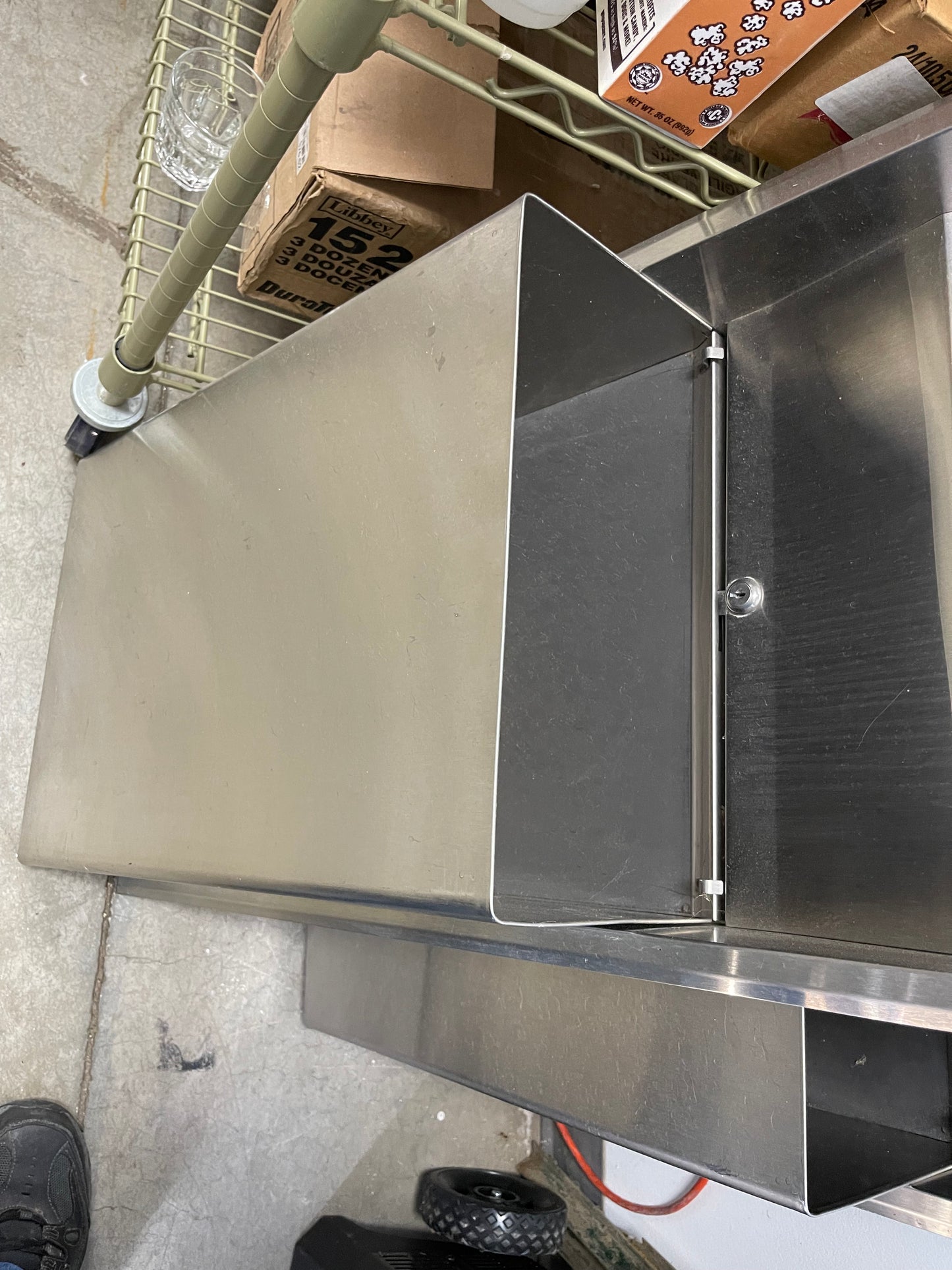 Used Bobrick ClassicSeries Recessed Convertible Folded Paper Towel Dispenser/Receptacle